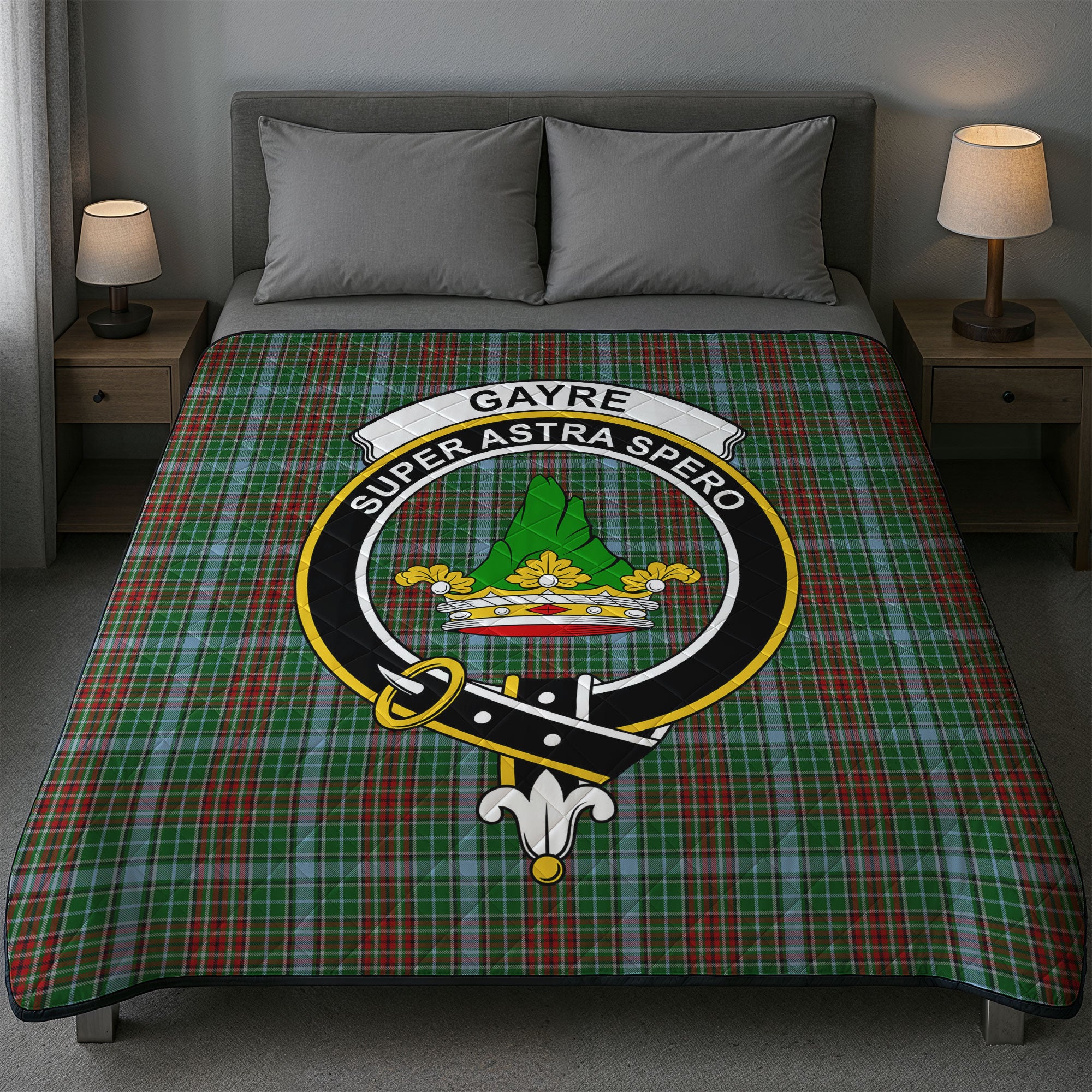 Gayre Tartan Crest Quilt