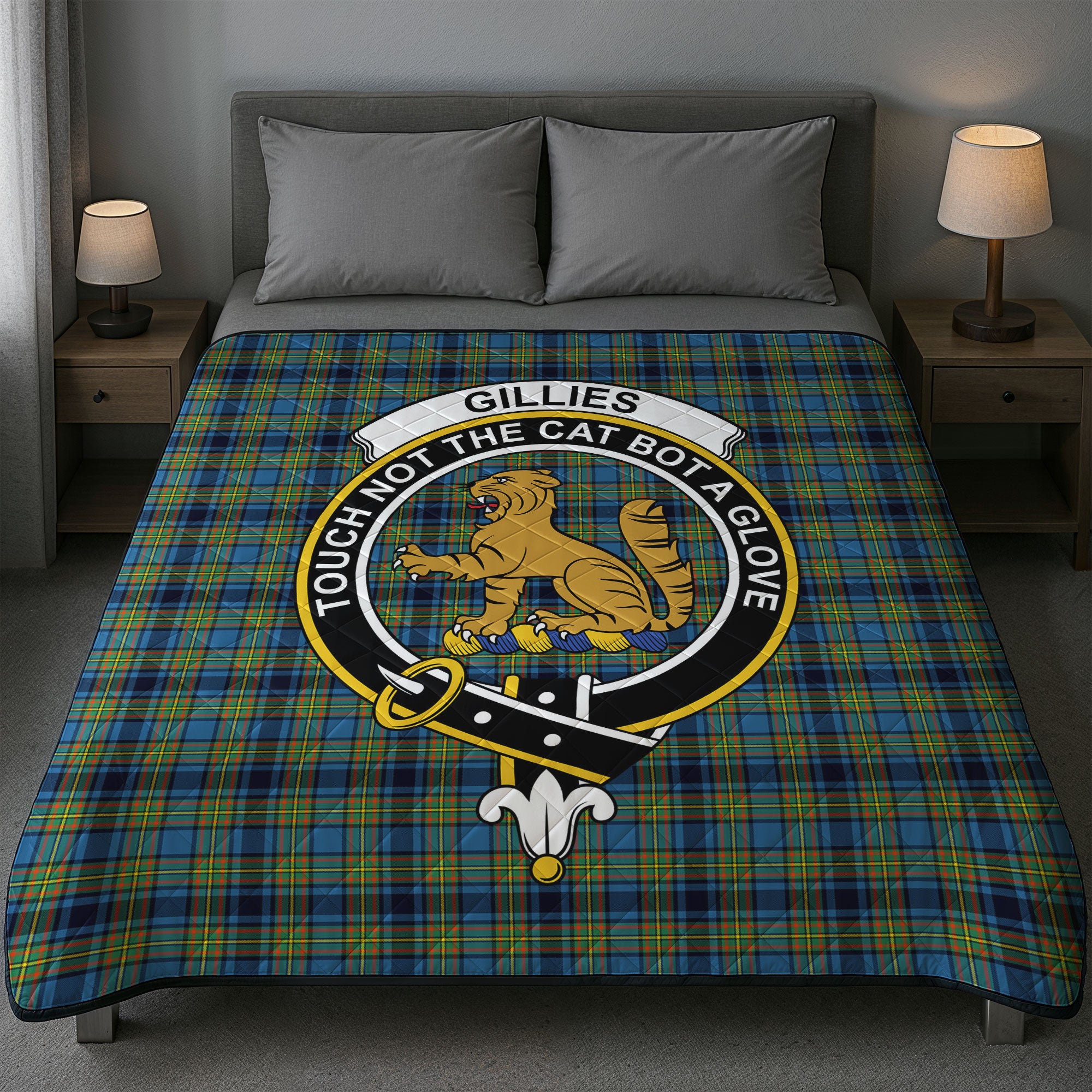 Gillies Ancient Tartan Crest Quilt