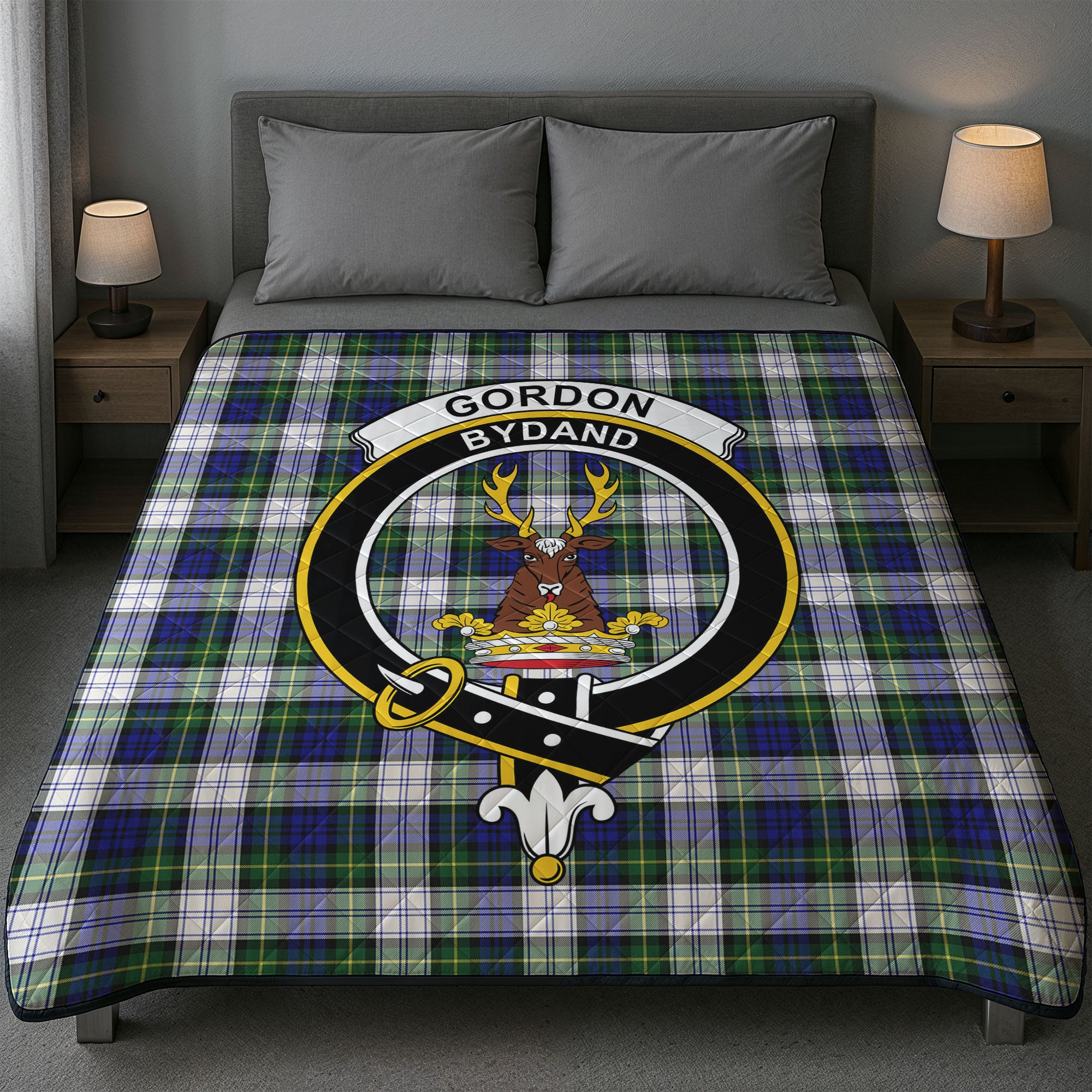 Gordon Dress Modern Tartan Crest Quilt