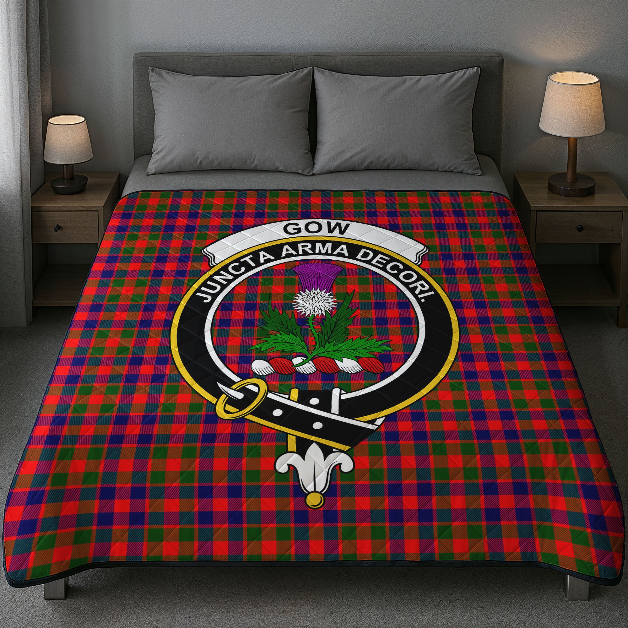 Gow (of Skeoch) Tartan Crest Quilt