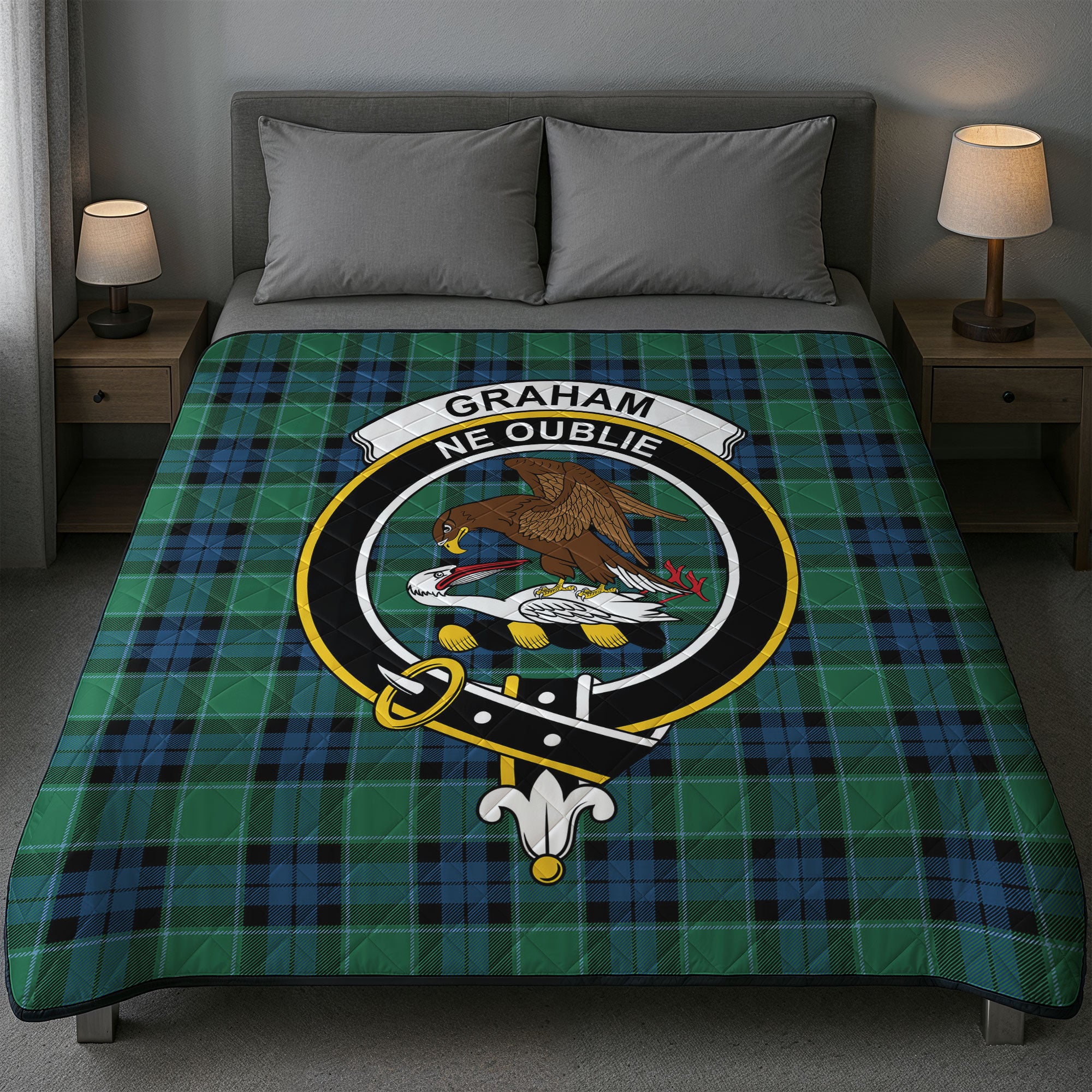 Graham of Menteith Ancient Tartan Crest Quilt