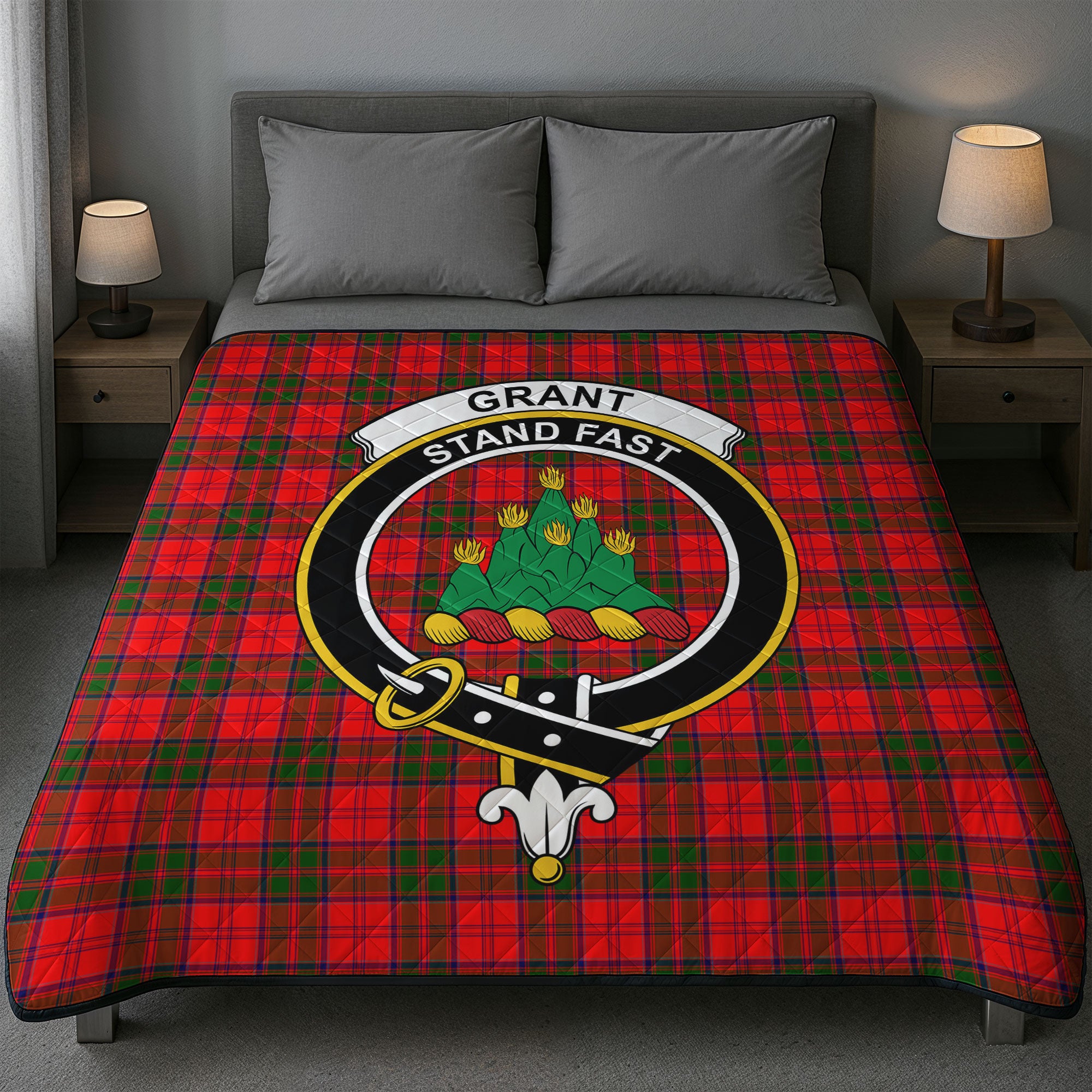 Grant Modern Tartan Crest Quilt