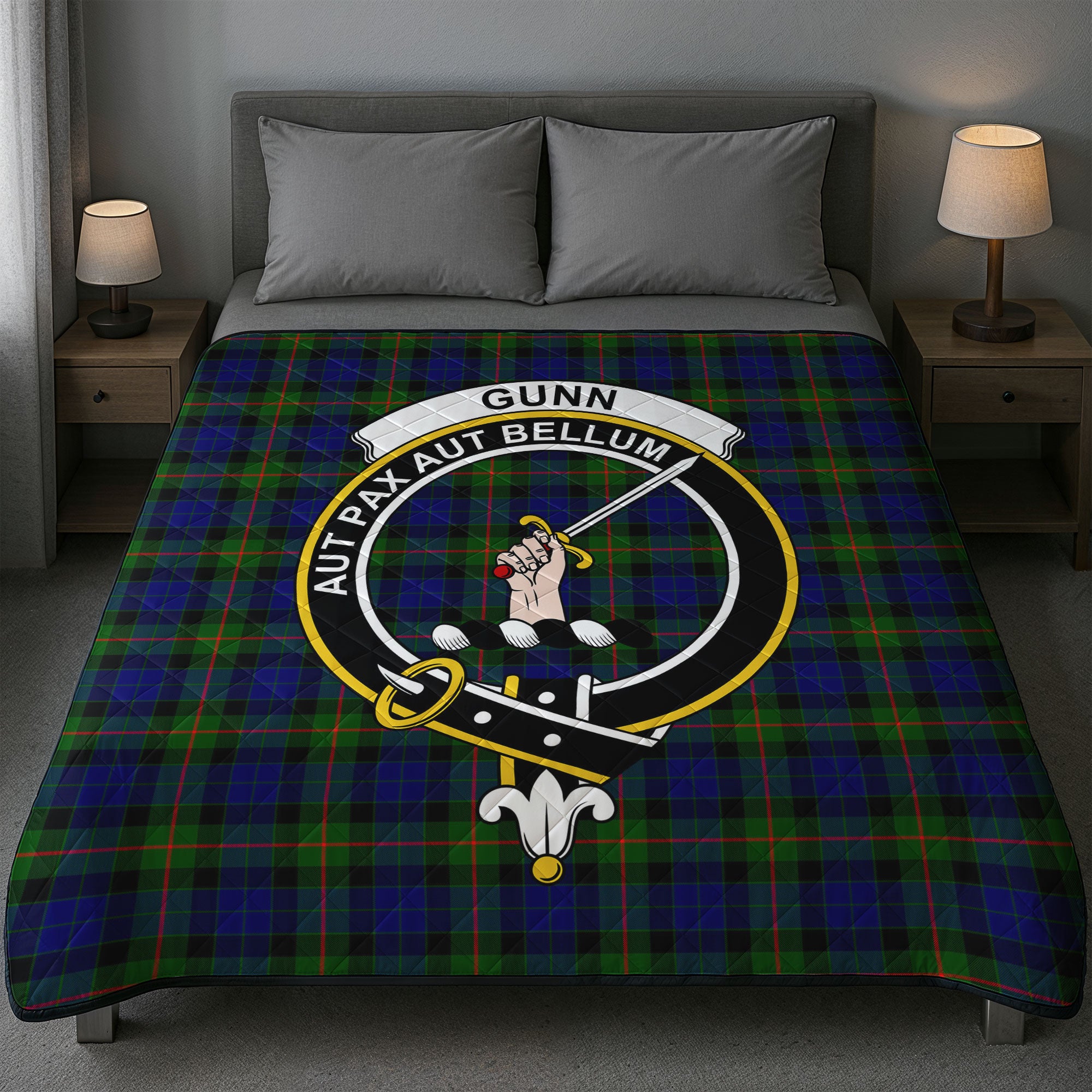 Gunn Modern Tartan Crest Quilt