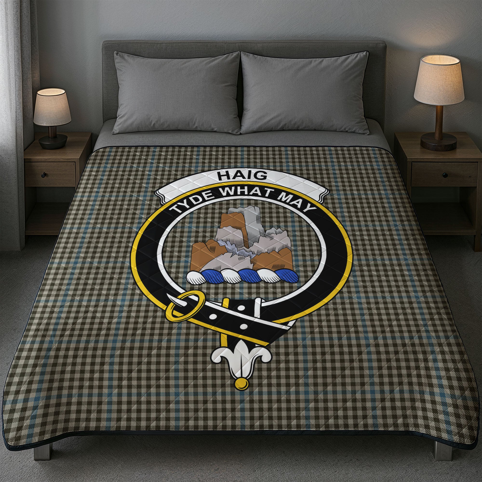 Haig Check Tartan Crest Quilt
