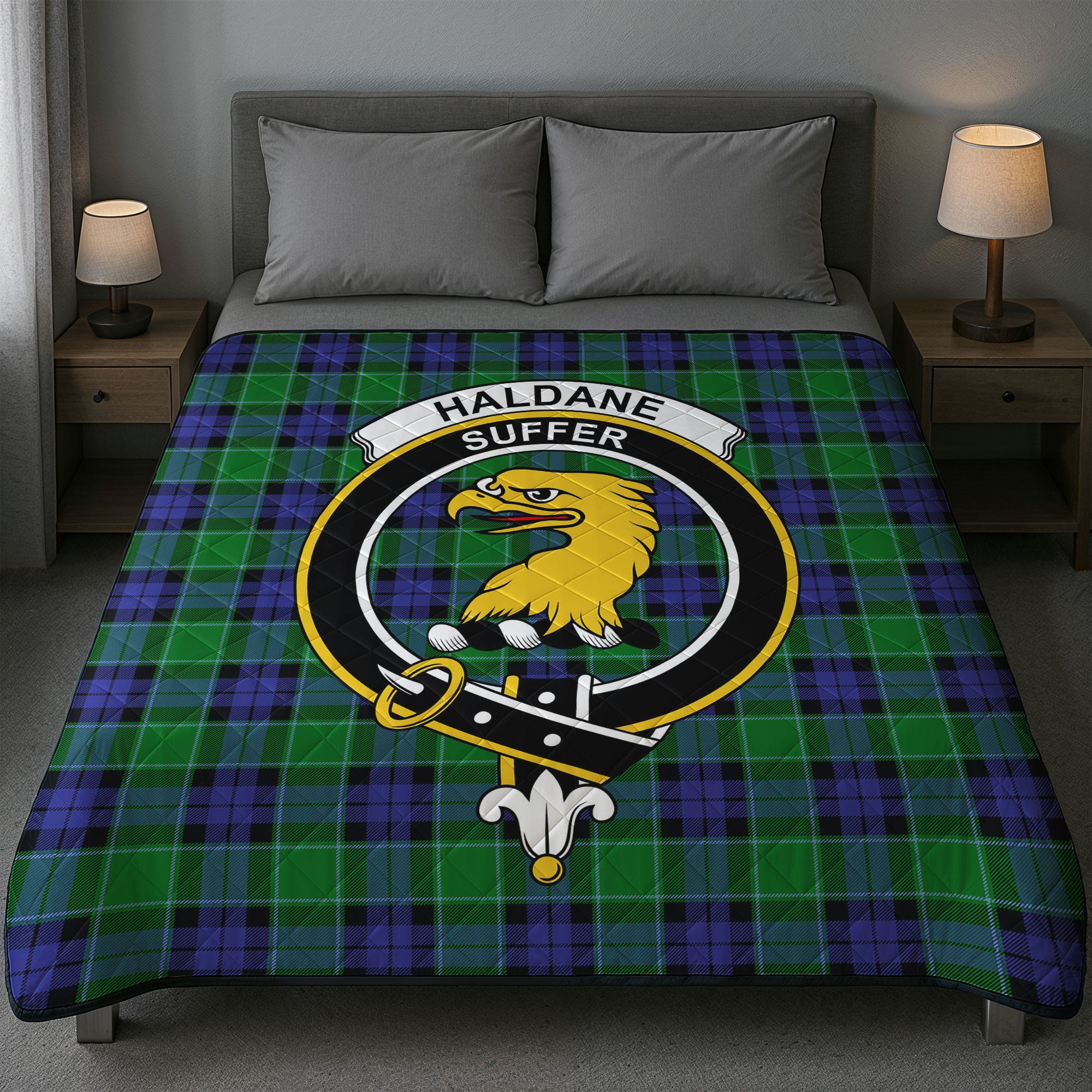 Haldane Tartan Crest Quilt