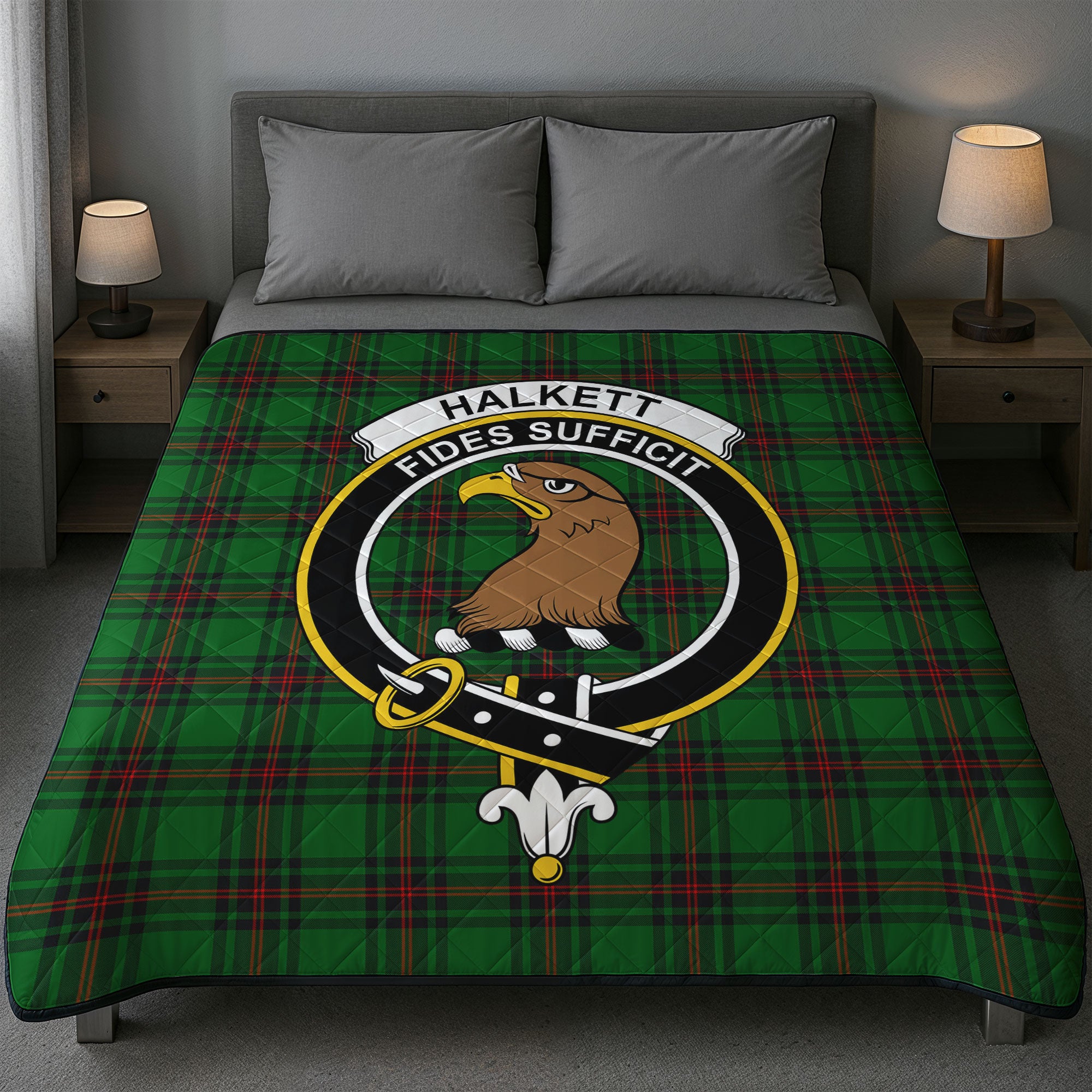 Halkett Tartan Crest Quilt