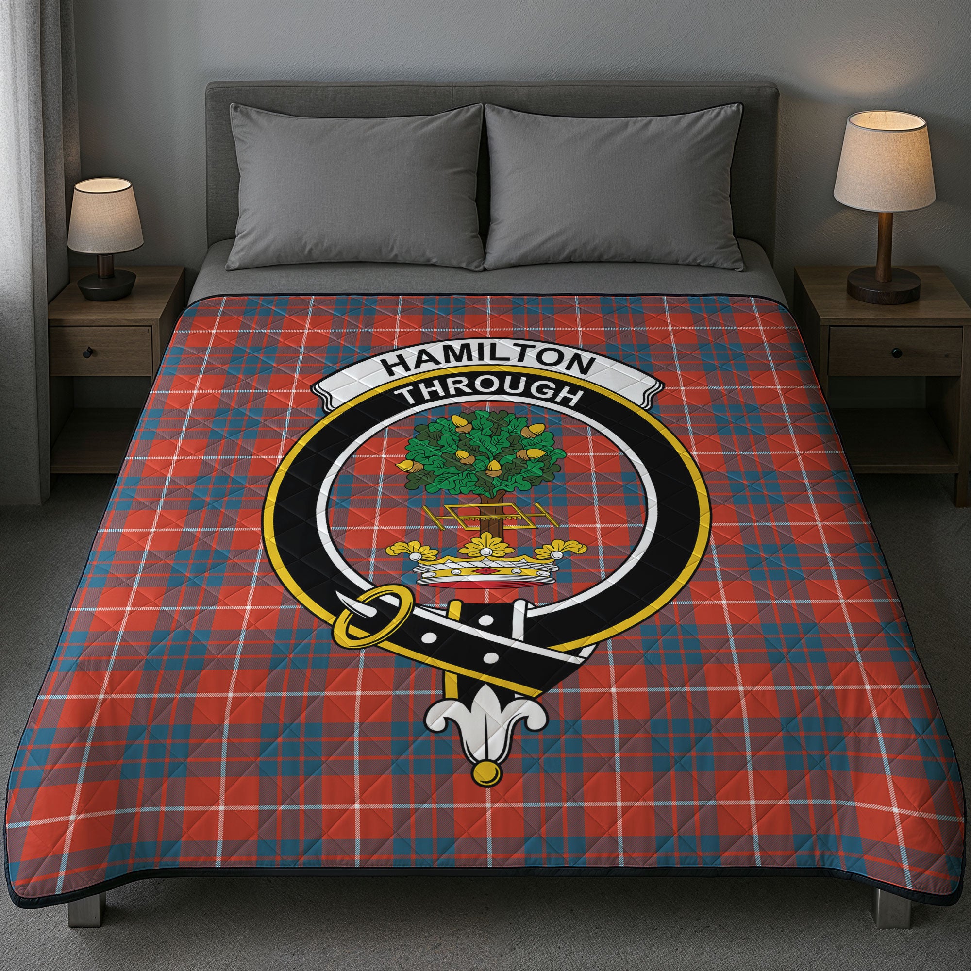 Hamilton Ancient Tartan Crest Quilt