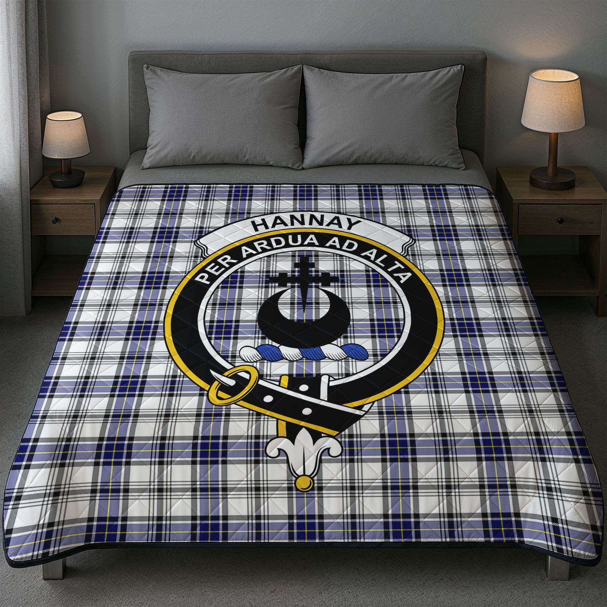 Hannay Modern Tartan Crest Quilt