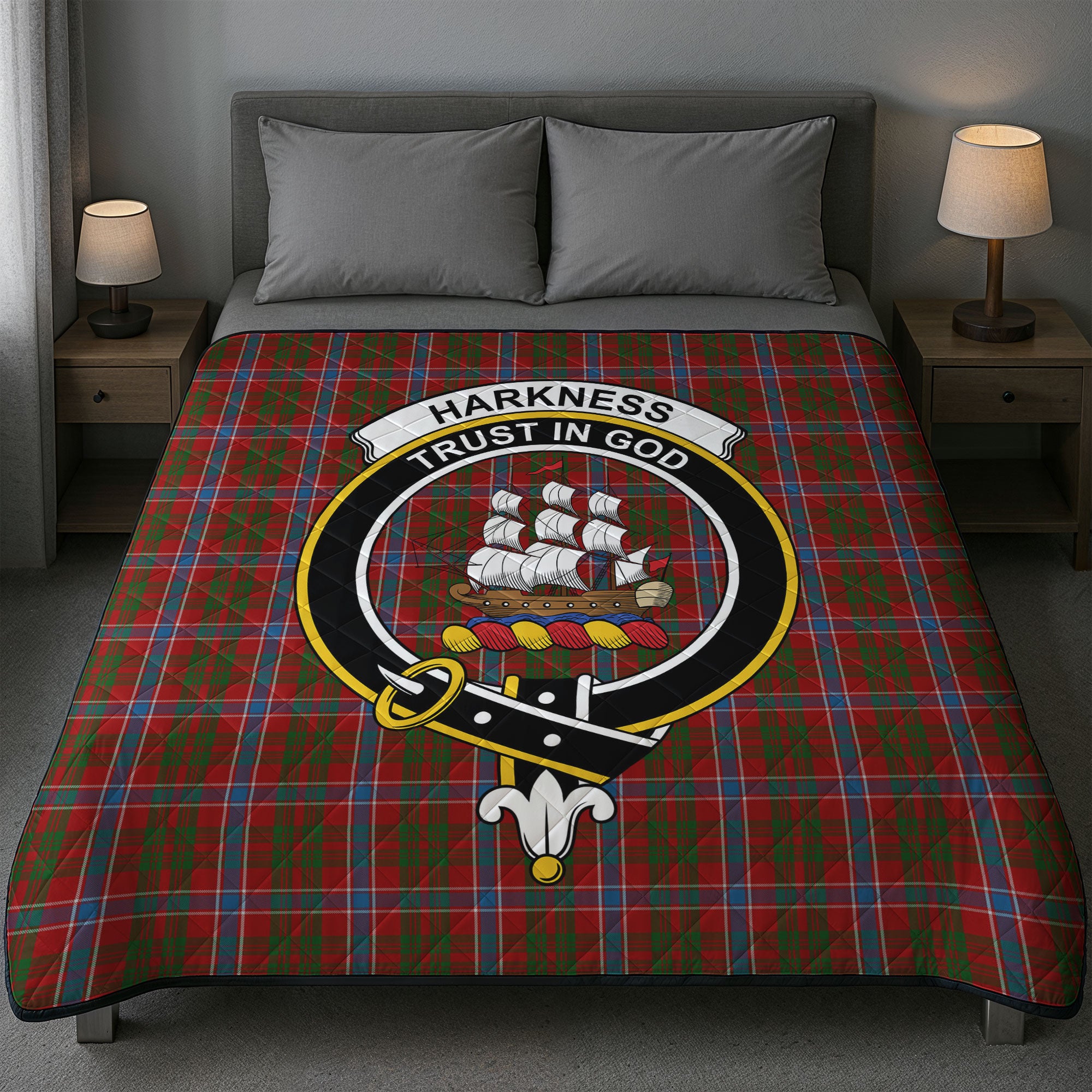 Harkness Dress Tartan Crest Quilt