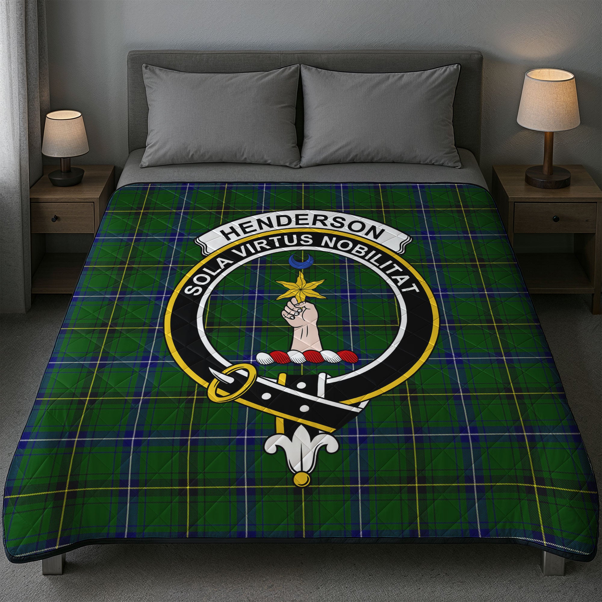 Henderson Modern Tartan Crest Quilt