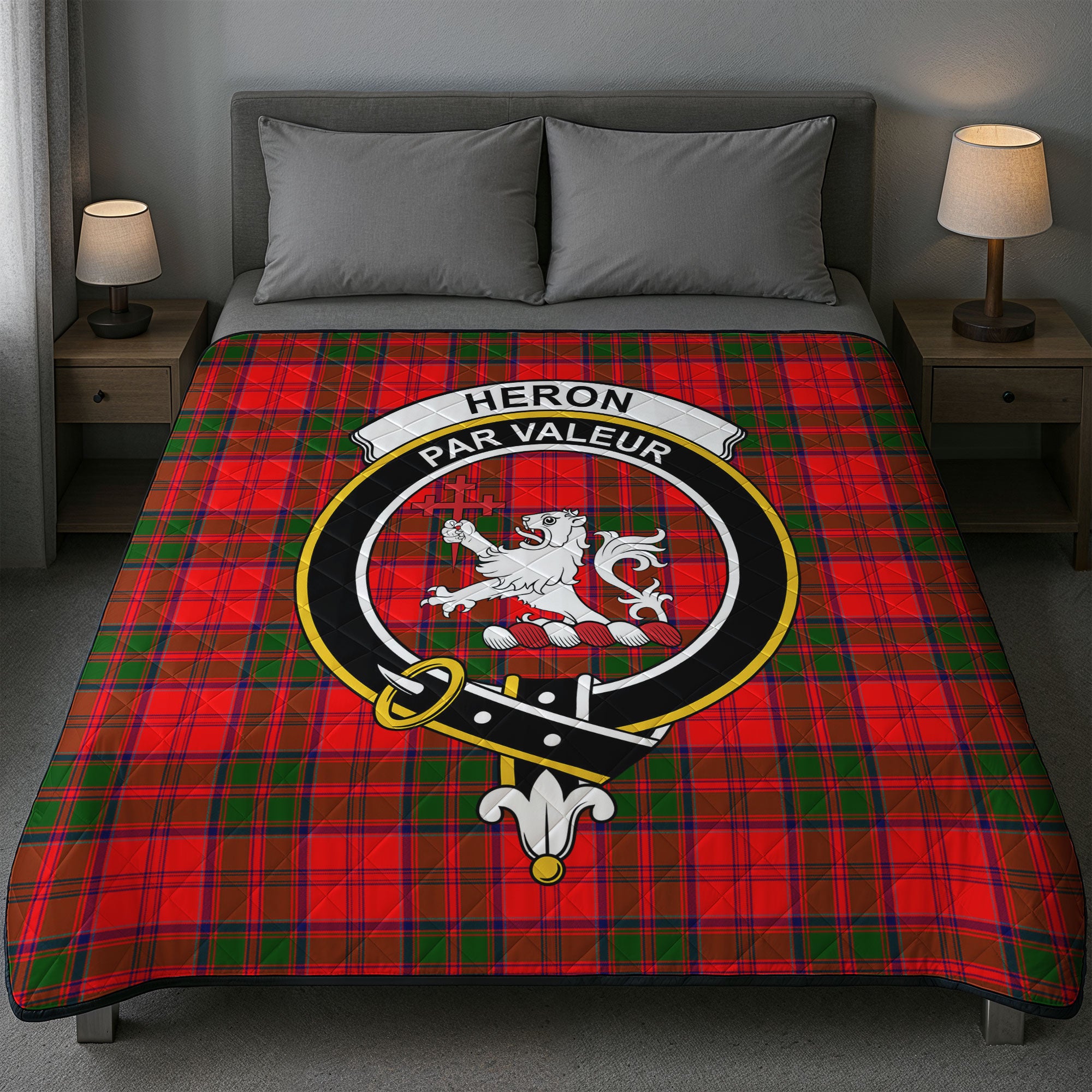 Heron Tartan Crest Quilt