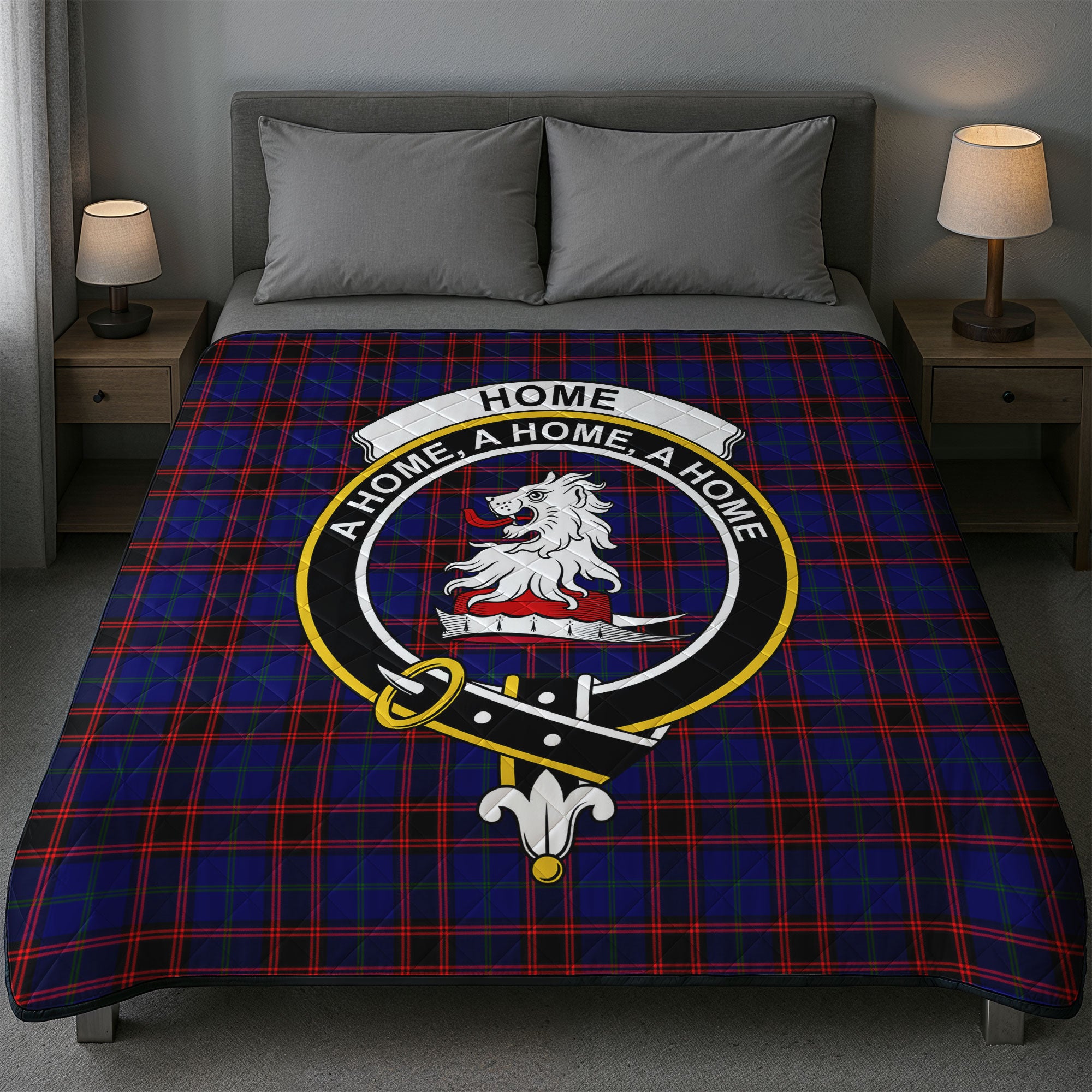 Home Modern Tartan Crest Quilt