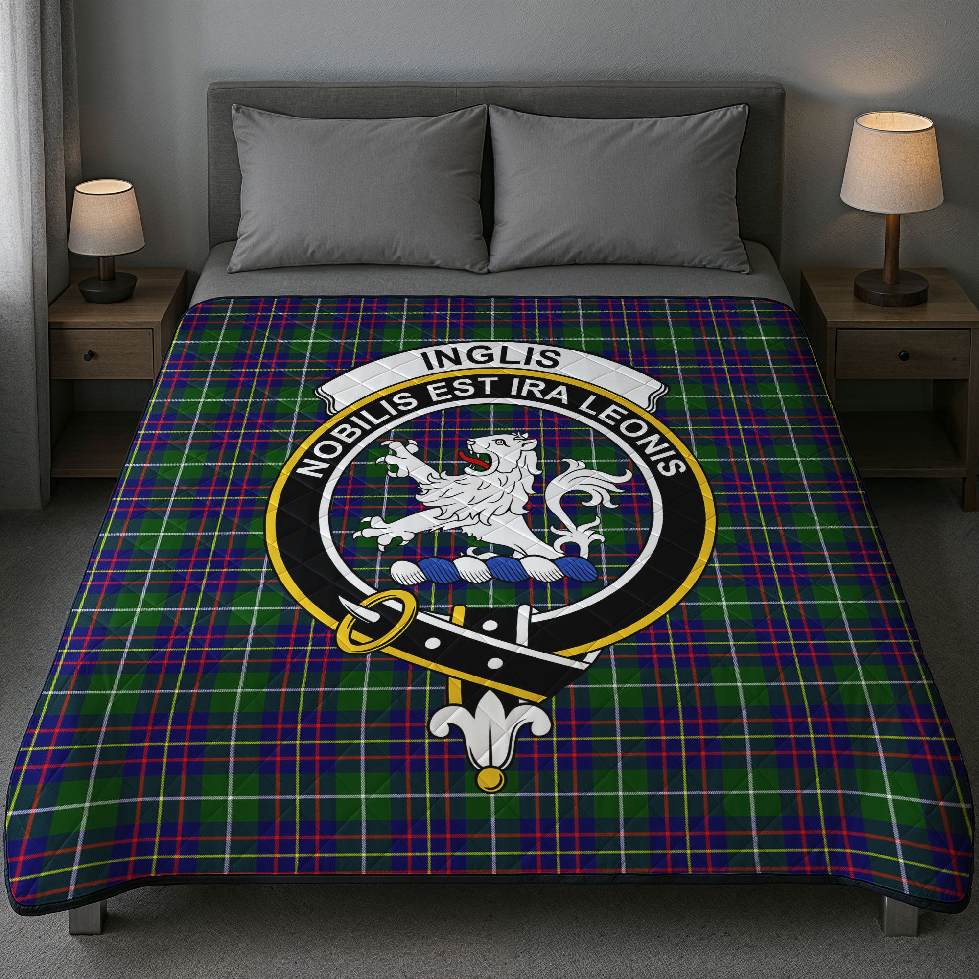 Inglis Modern Tartan Crest Quilt