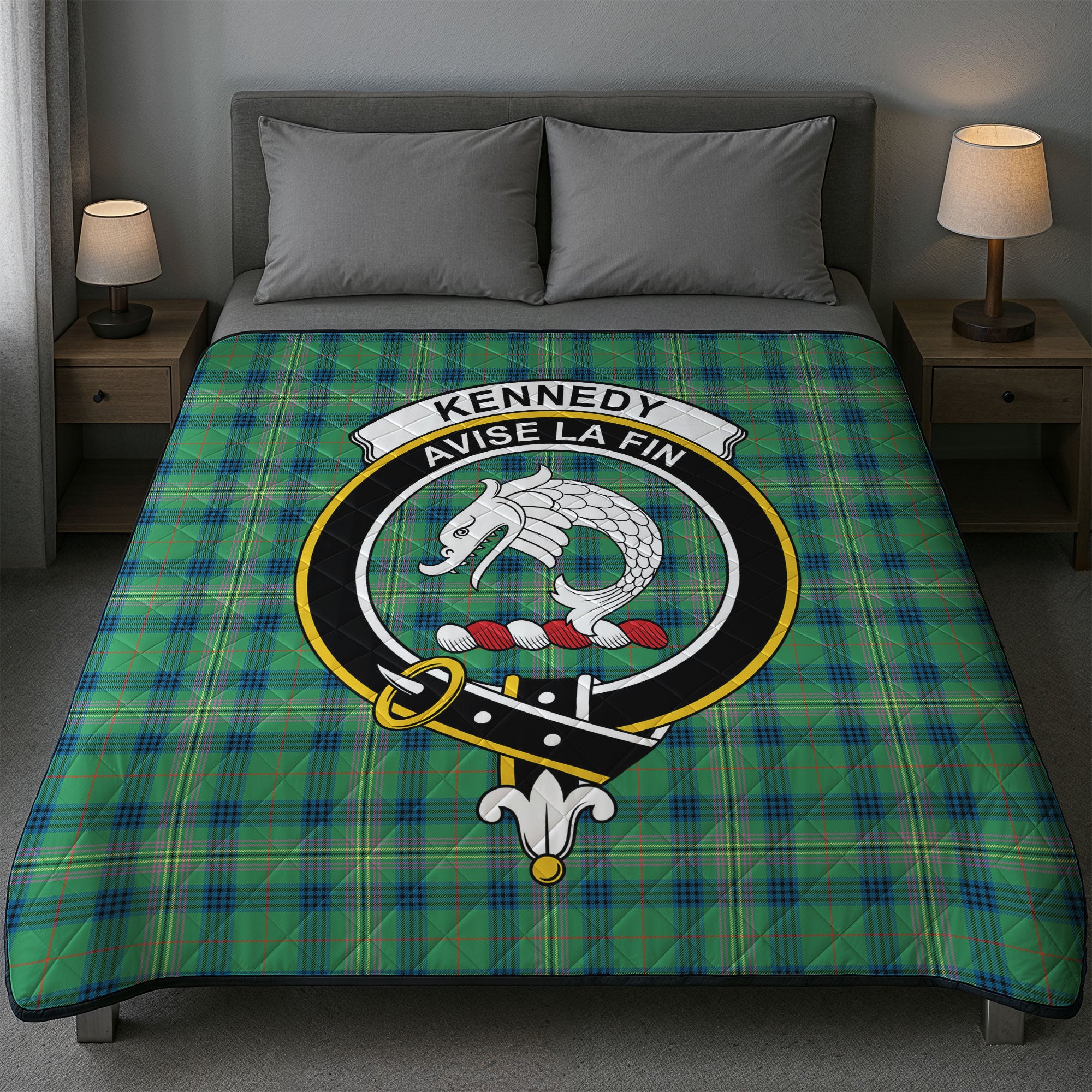 Kennedy Ancient Tartan Crest Quilt