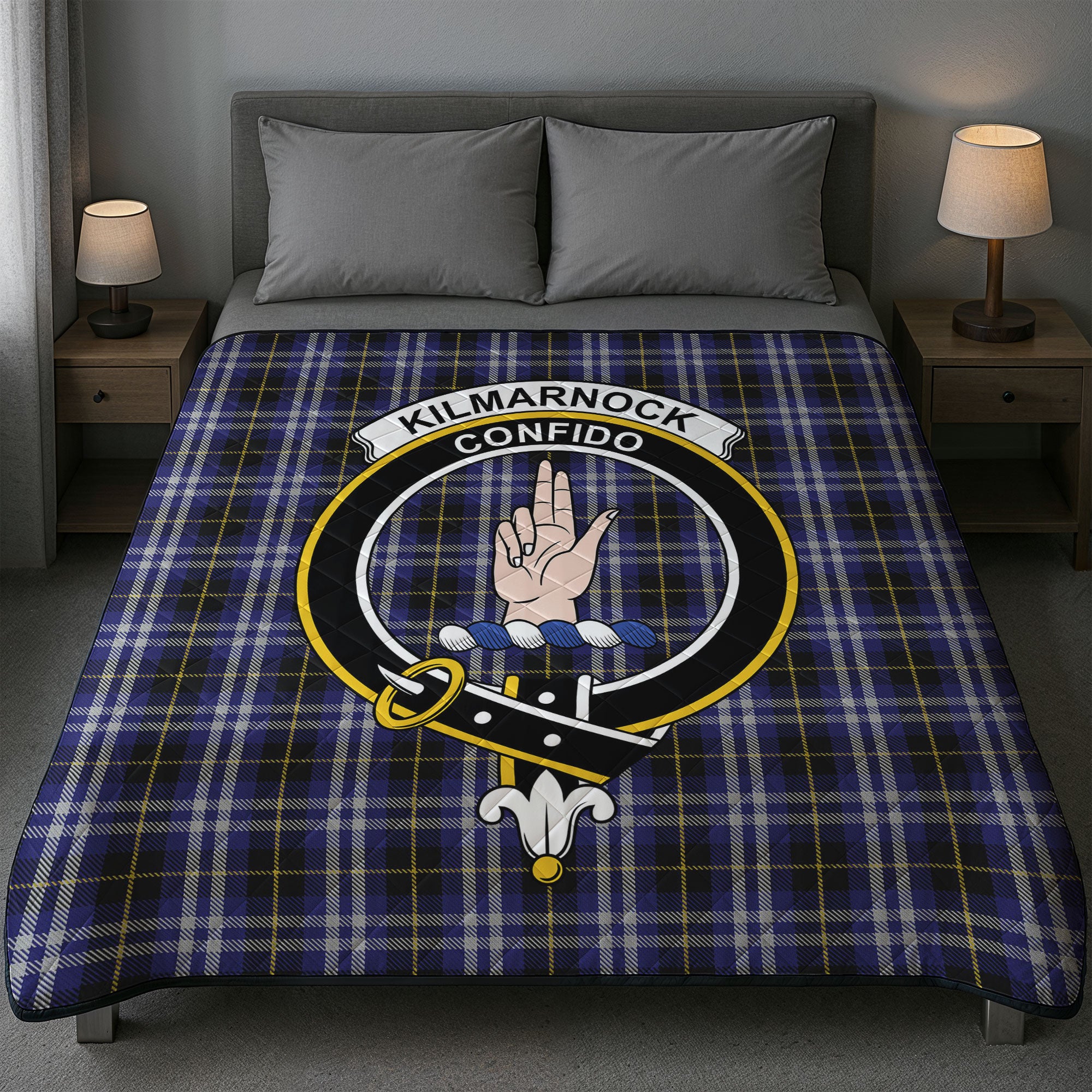 Kilmarnock Tartan Crest Quilt