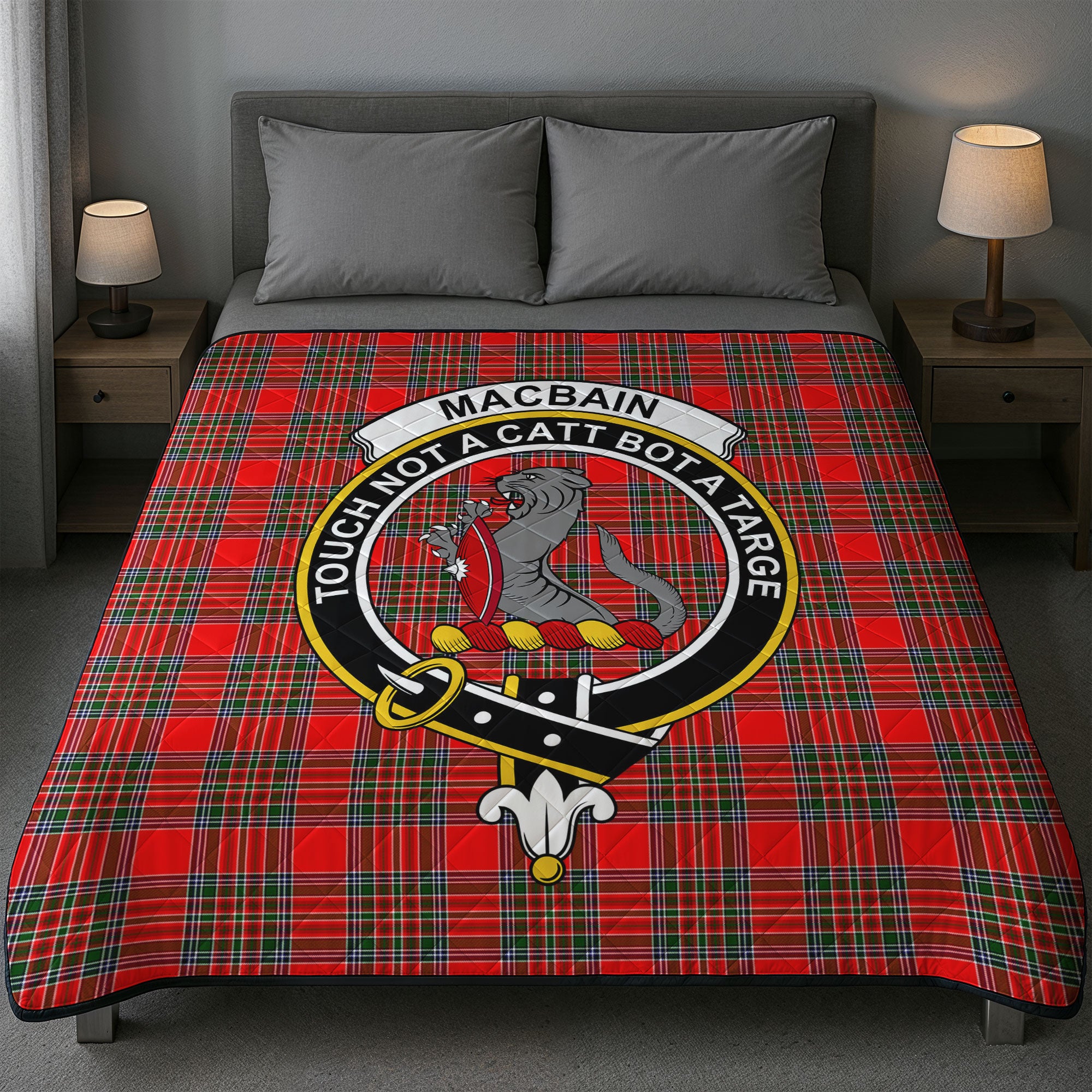 MacBain Tartan Crest Quilt