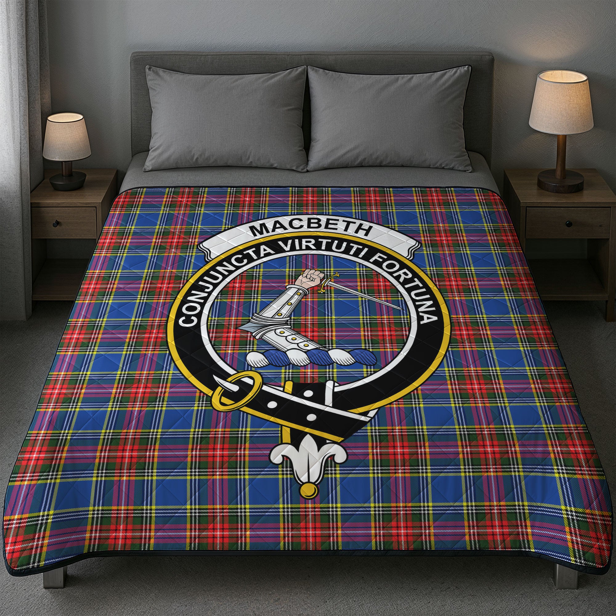 MacBeth Modern Tartan Crest Quilt