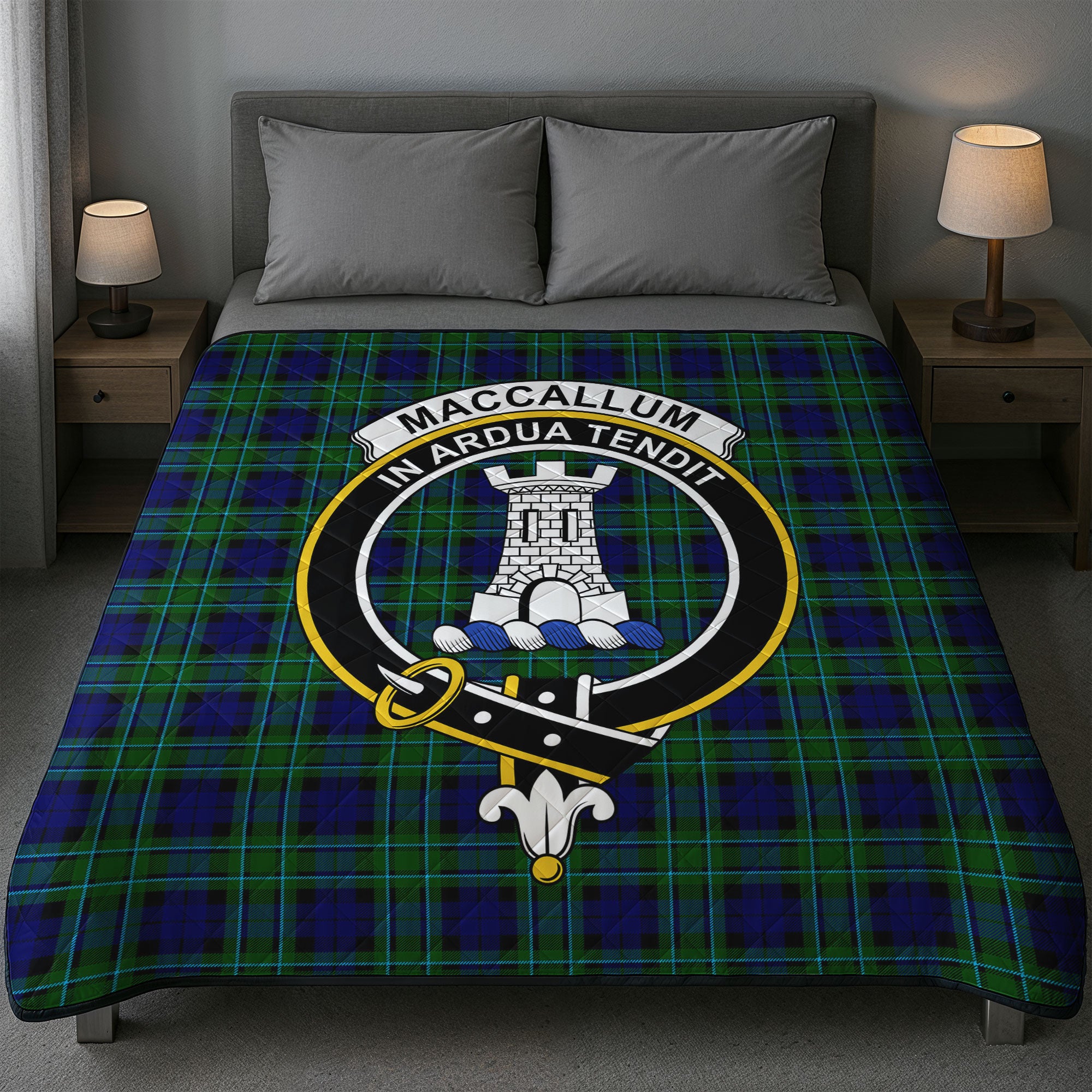 MacCallum Modern Tartan Crest Quilt