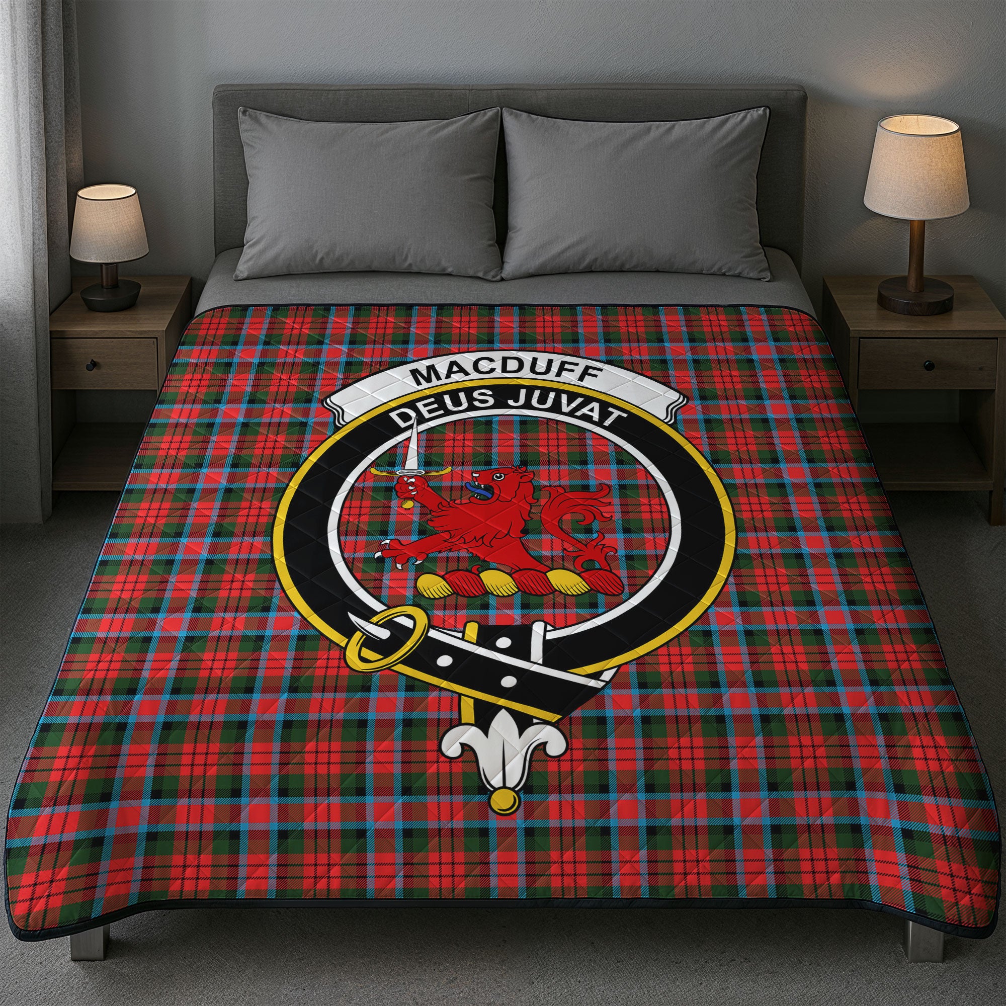 MacDuff Modern Tartan Crest Quilt
