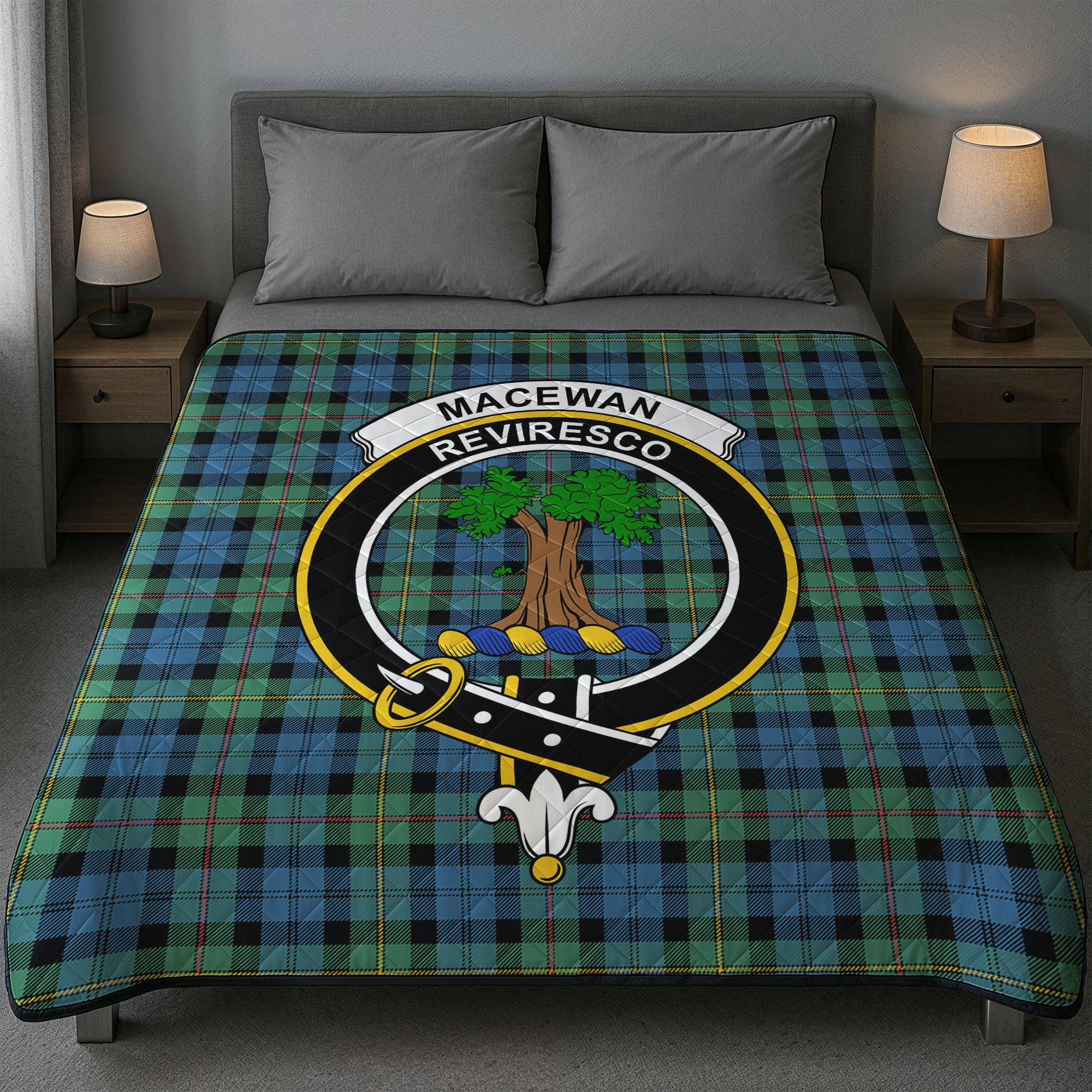 MacEwan Ancient Tartan Crest Quilt