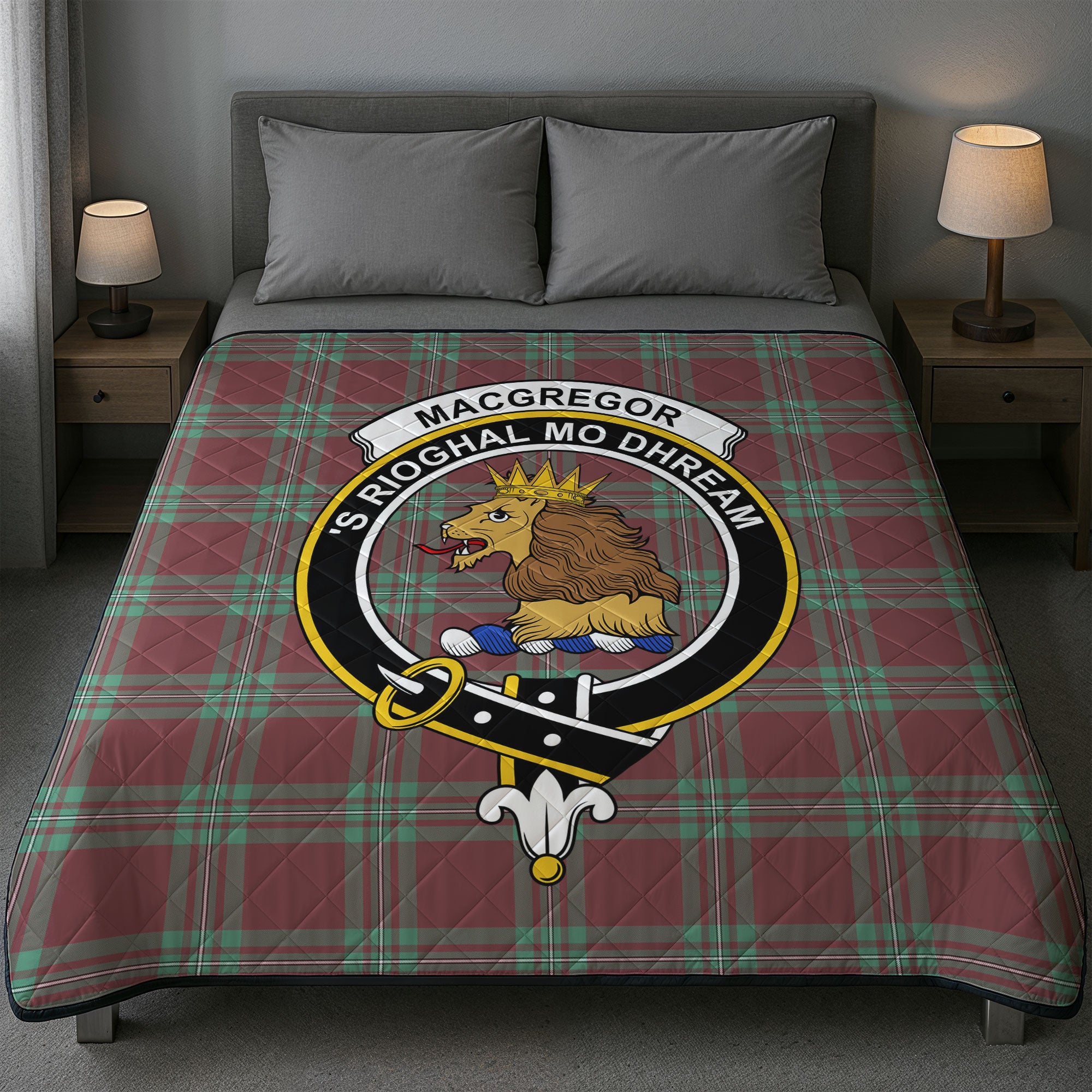 MacGregor Hunting Ancient Tartan Crest Quilt