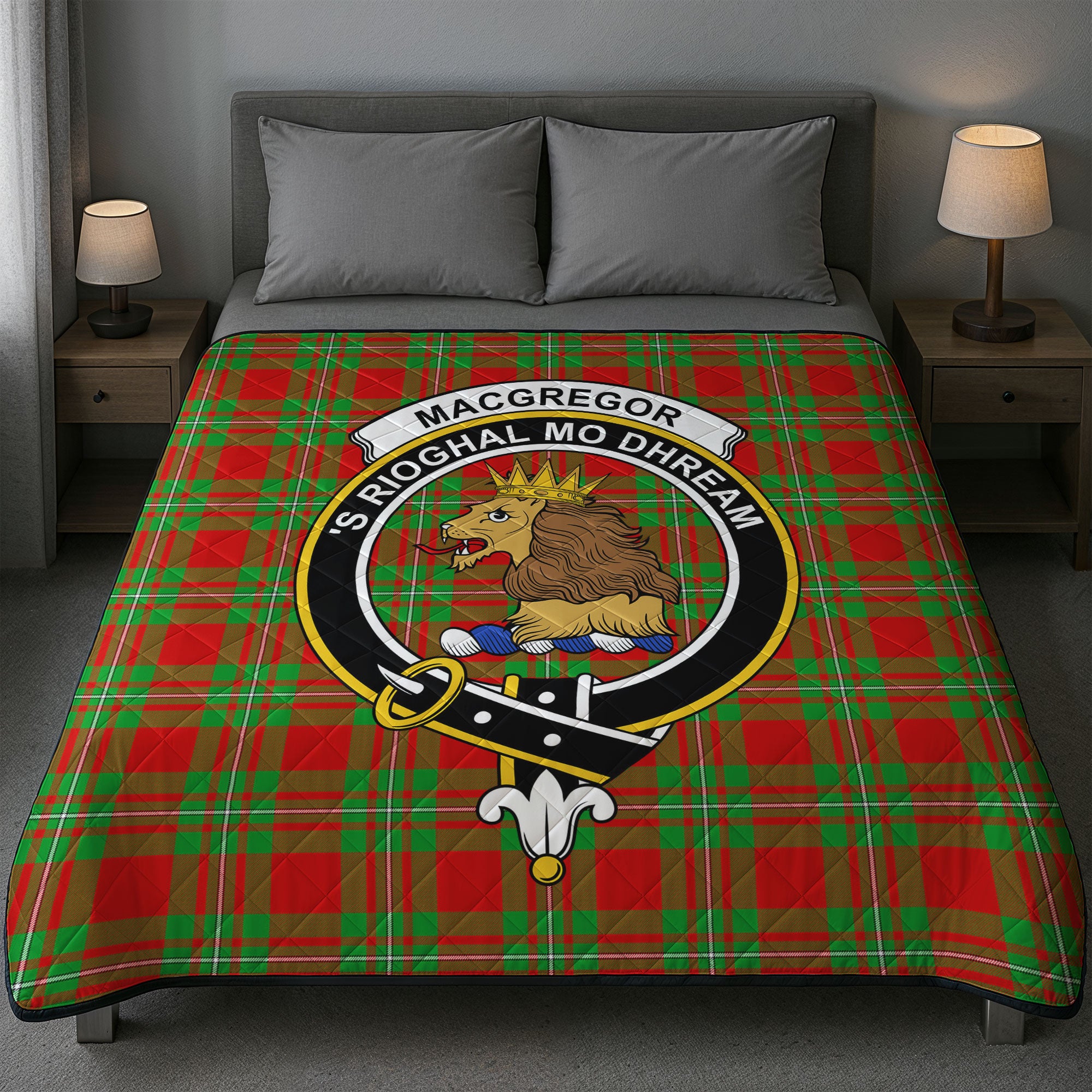 MacGregor Modern Tartan Crest Quilt
