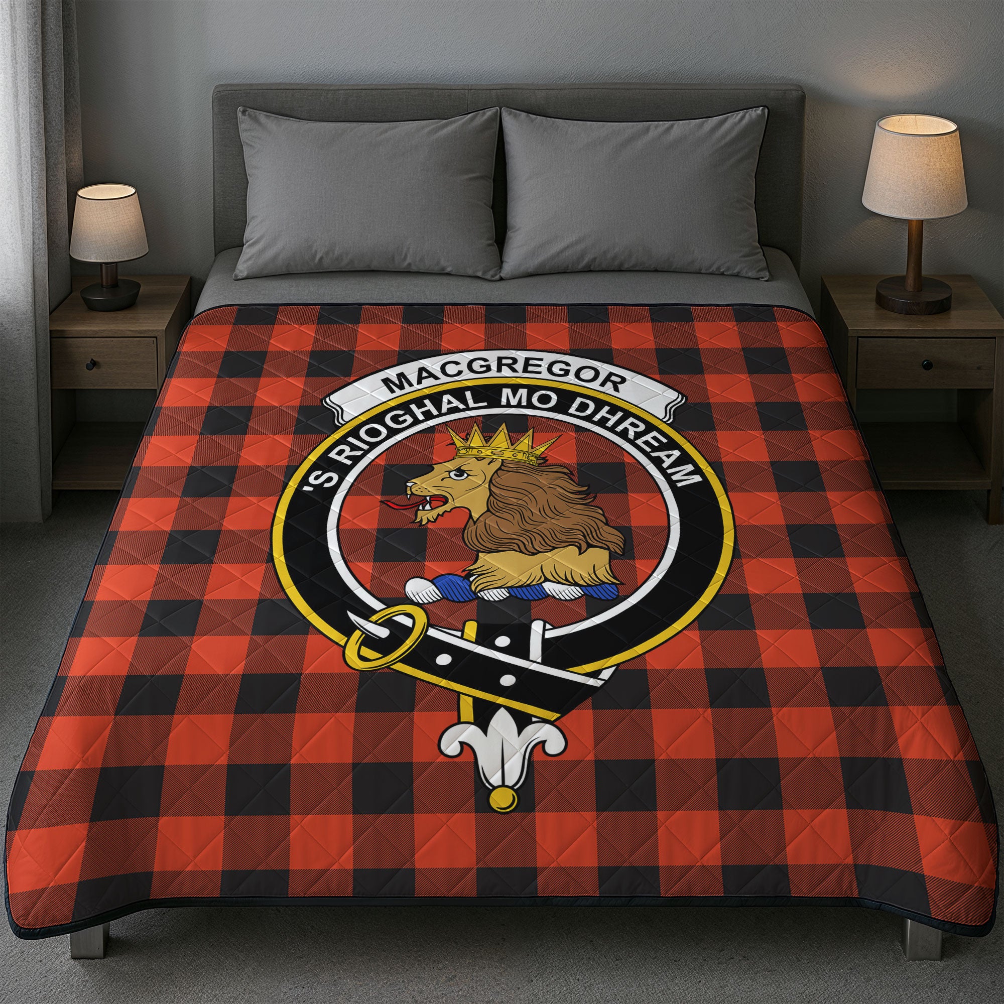 MacGregor Rob Roy Ancient Tartan Crest Quilt