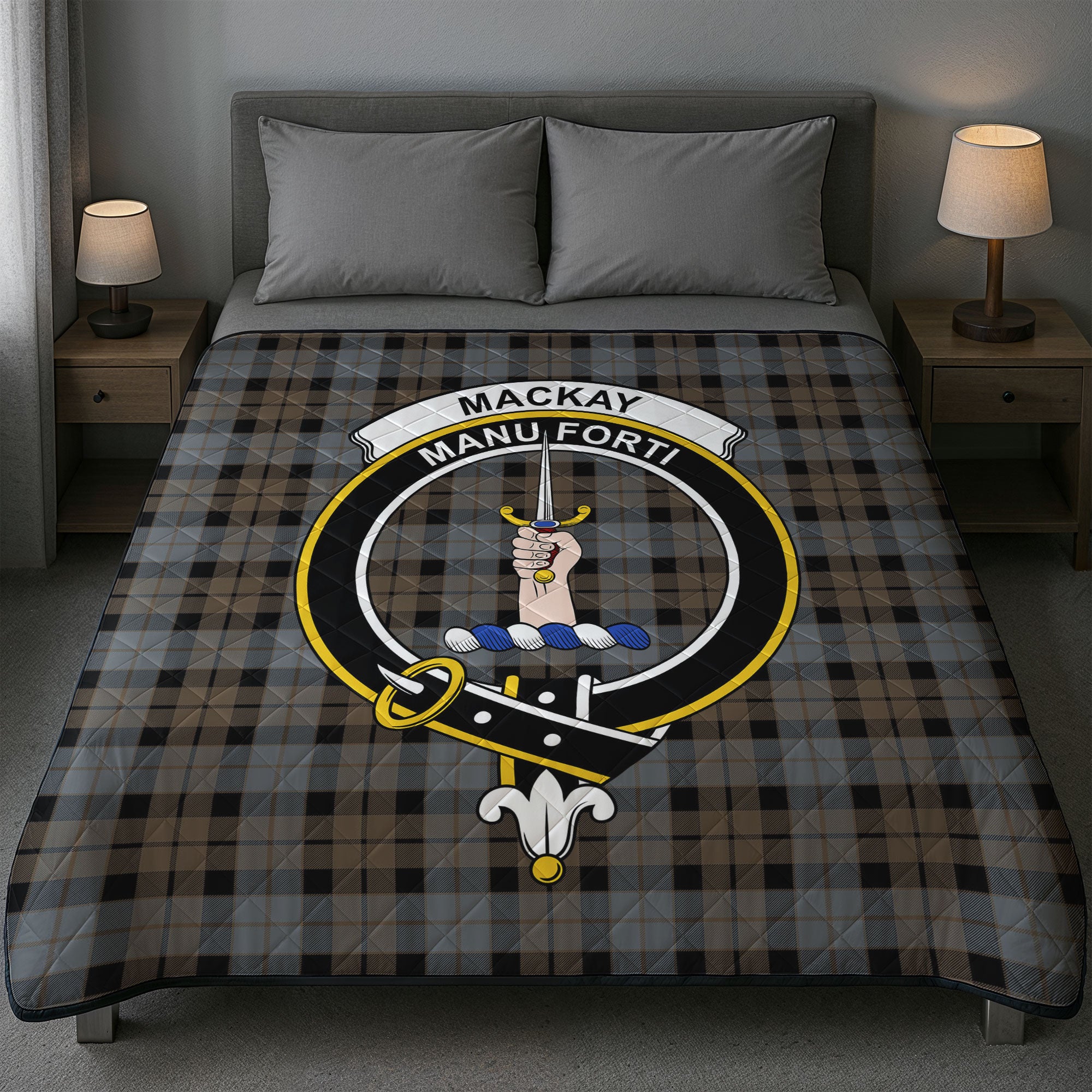 MacKay Weathered Tartan Crest Quilt