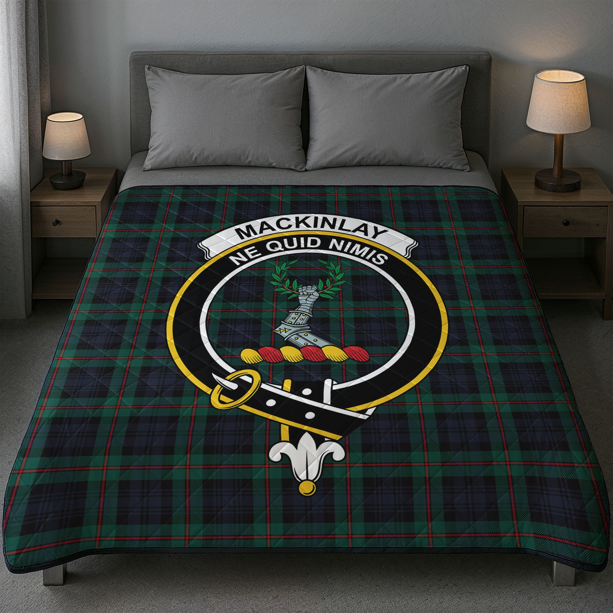 MacKinlay Modern Tartan Crest Quilt