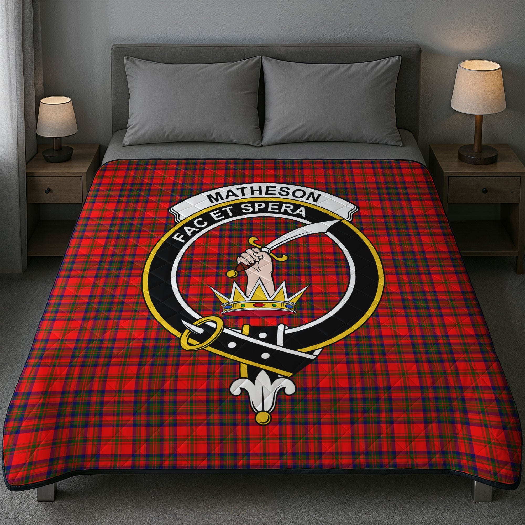Matheson Modern Tartan Crest Quilt