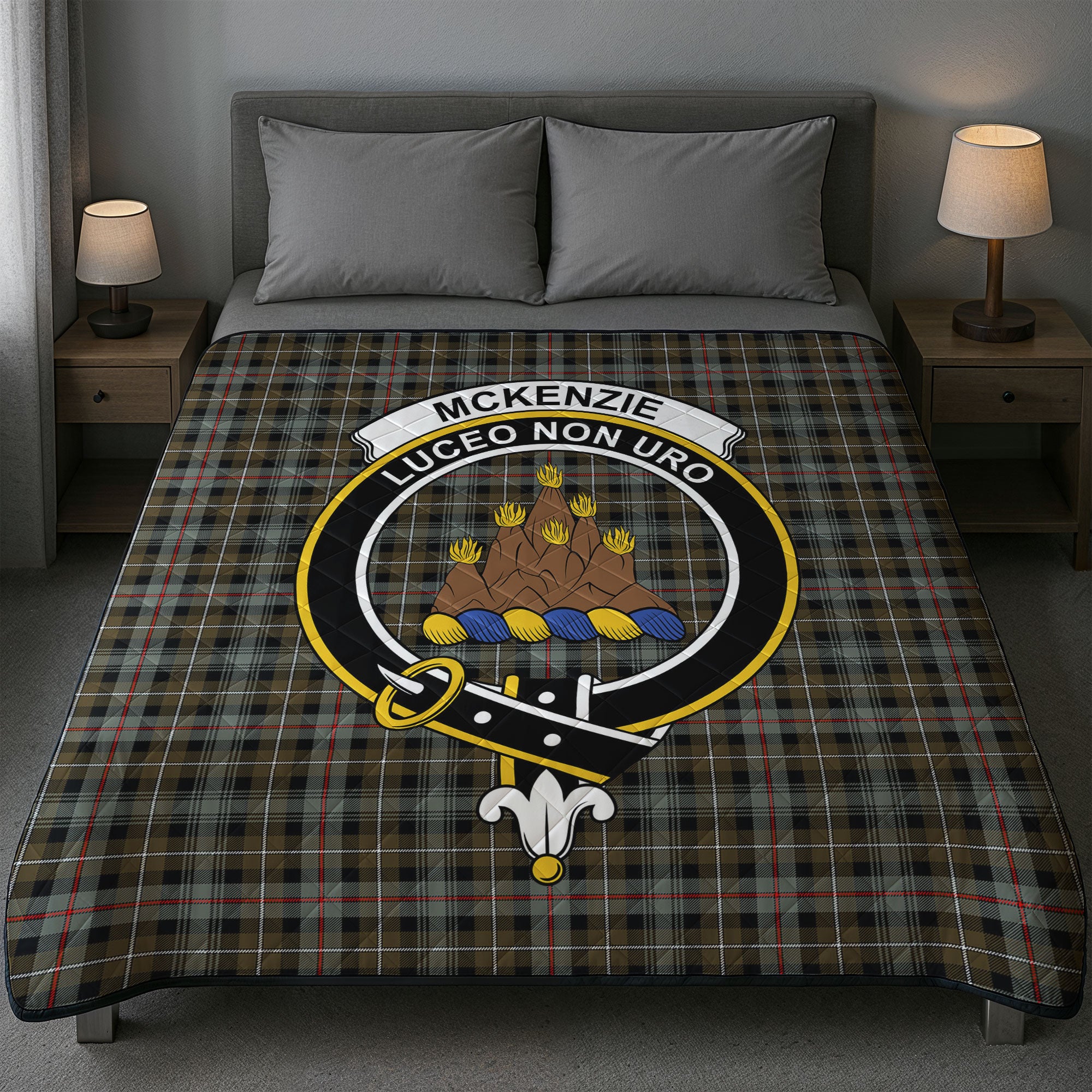 McKenzie Weathered Tartan Crest Quilt