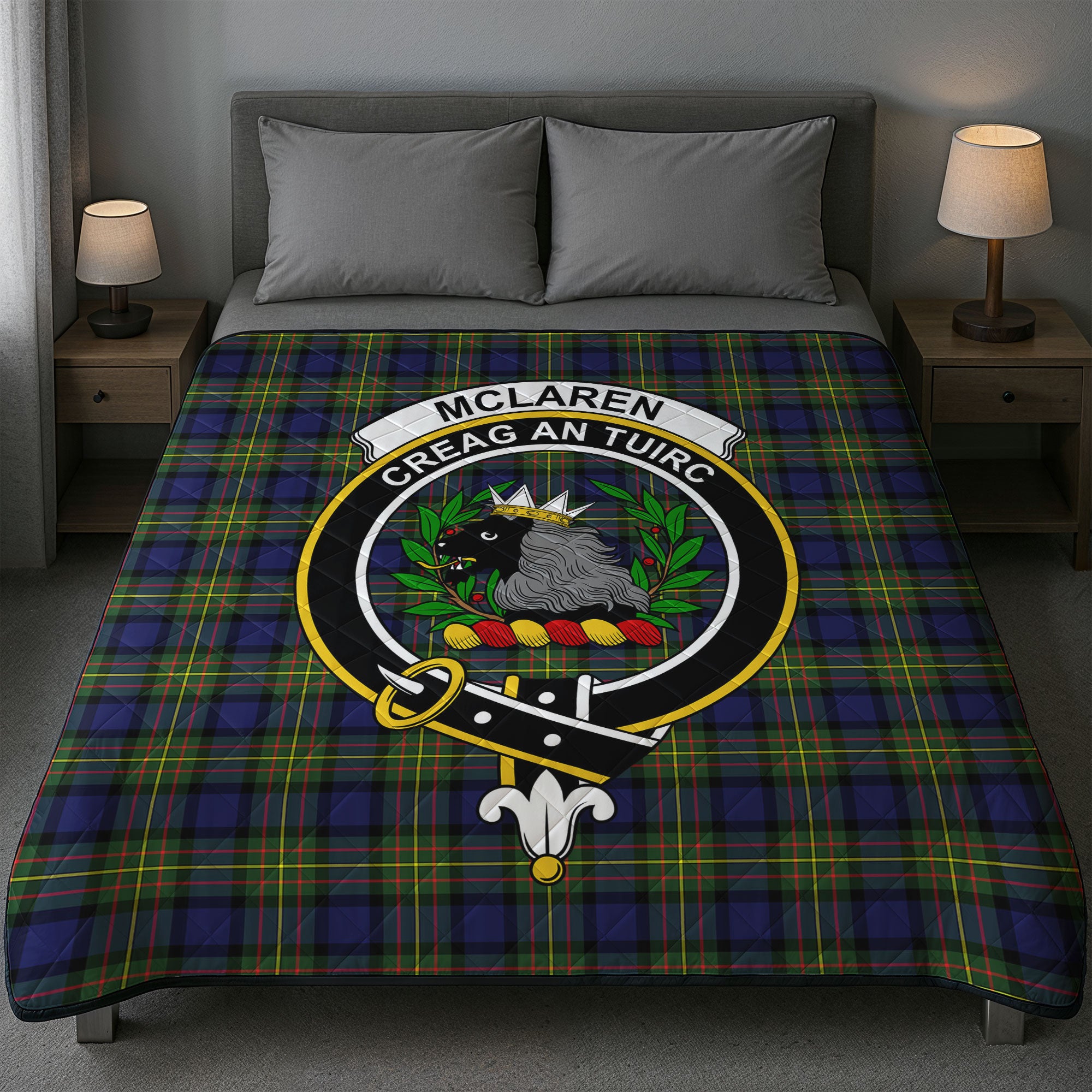 McLaren Modern Tartan Crest Quilt
