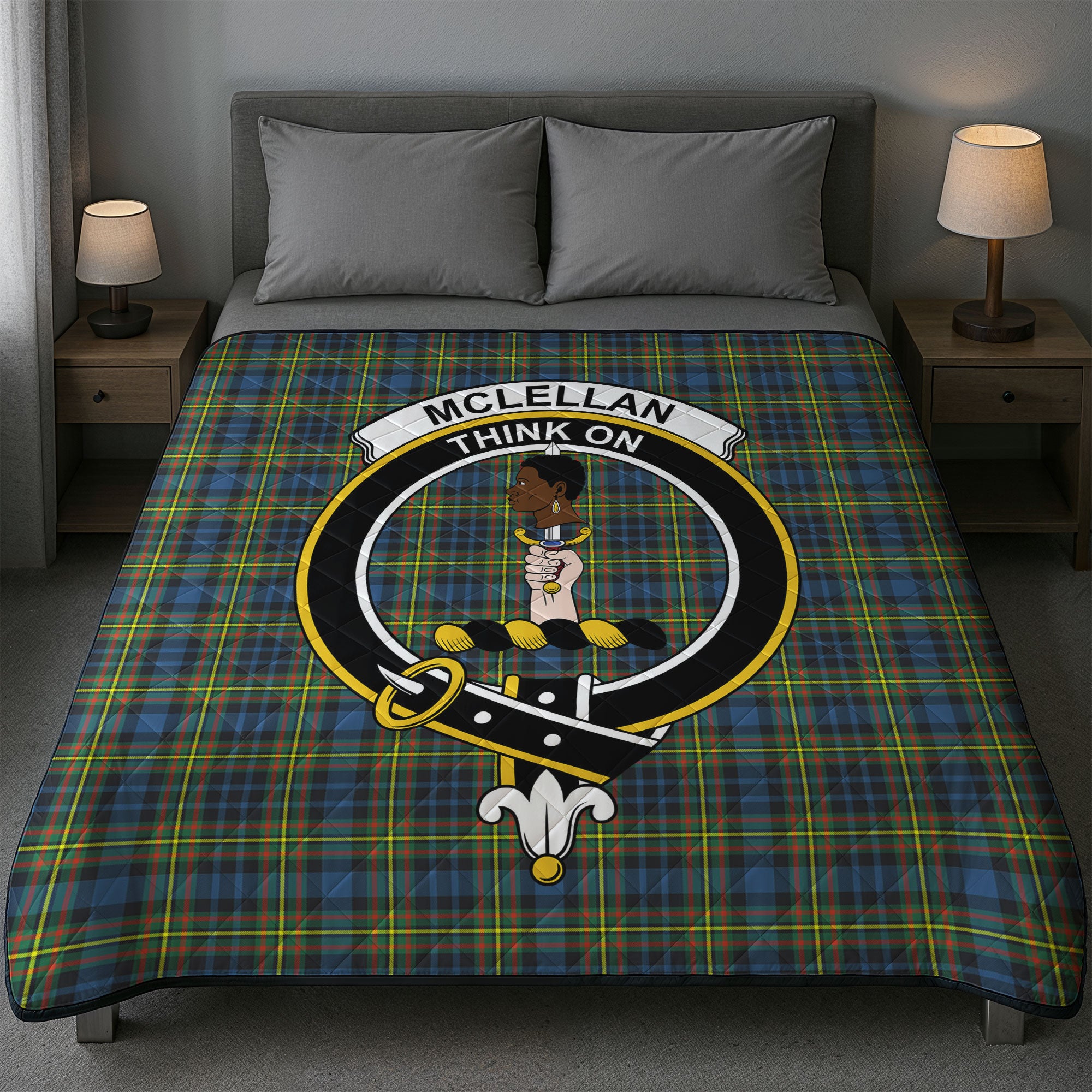 McLellan Ancient Tartan Crest Quilt
