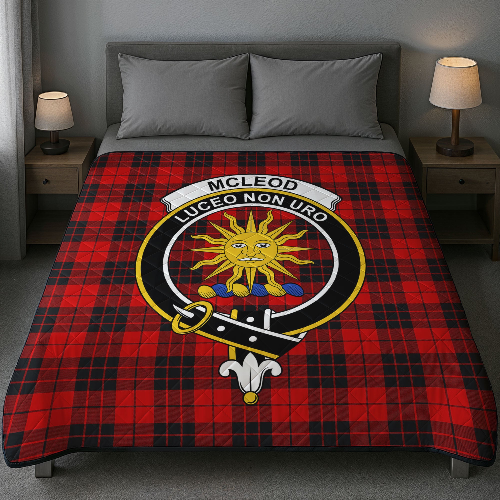 McLeod of Raasay Tartan Crest Quilt