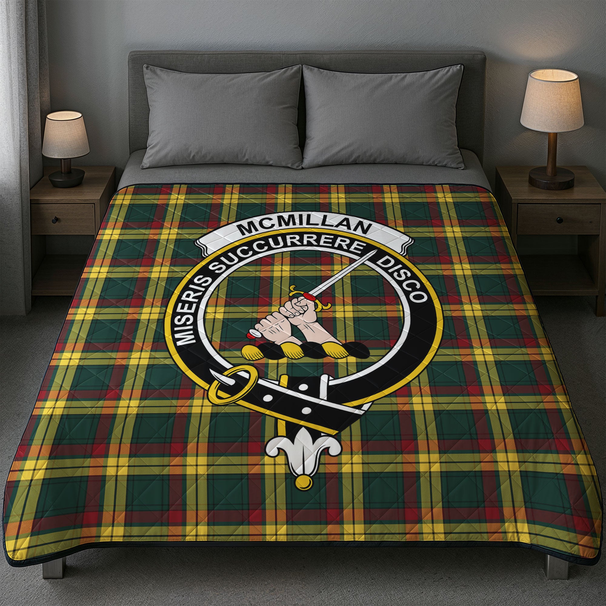 McMillan Old Modern Tartan Crest Quilt