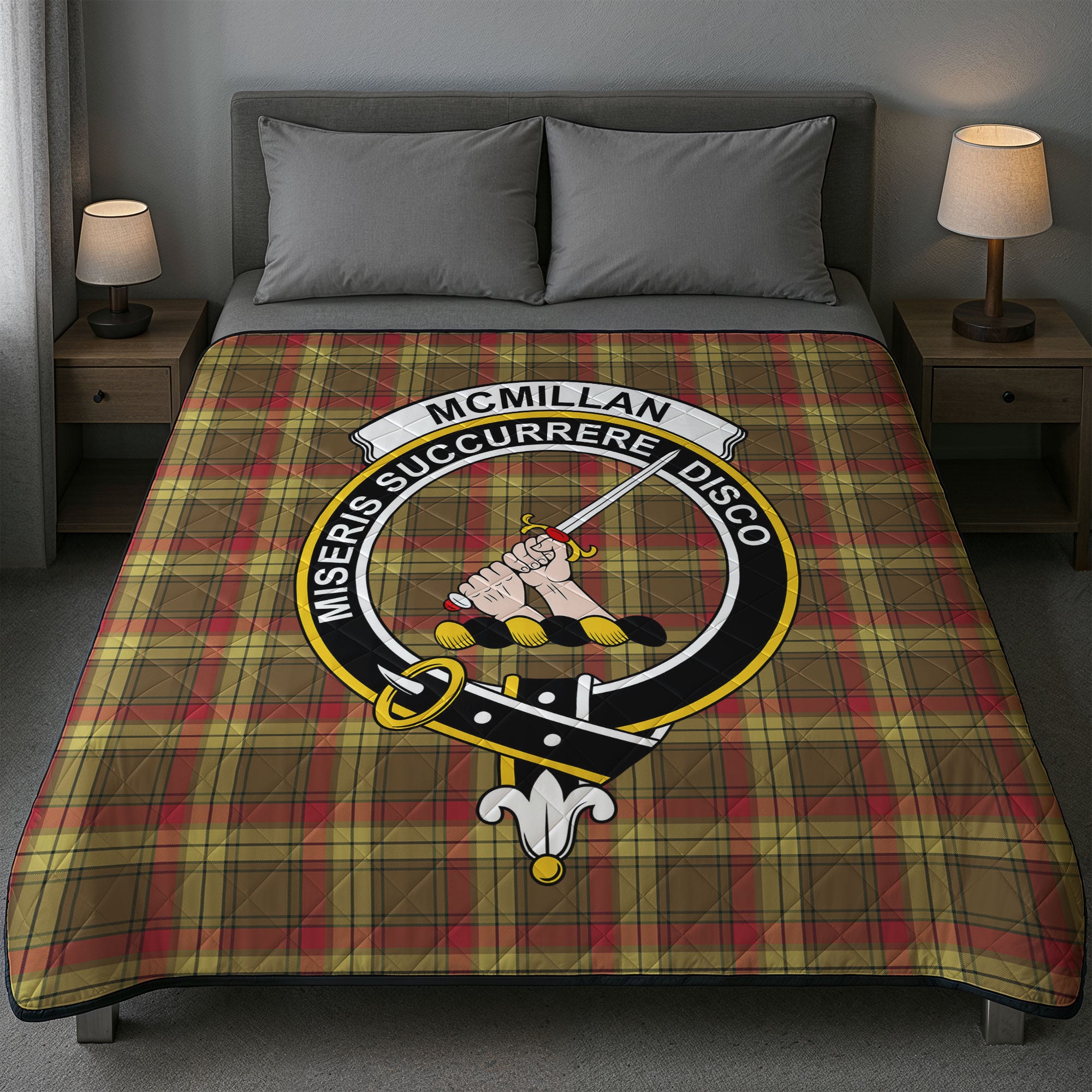 McMillan Old Weathered Tartan Crest Quilt