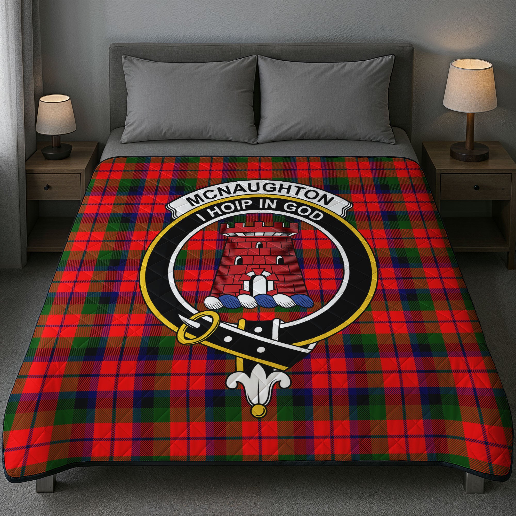 McNaughton Modern Tartan Crest Quilt