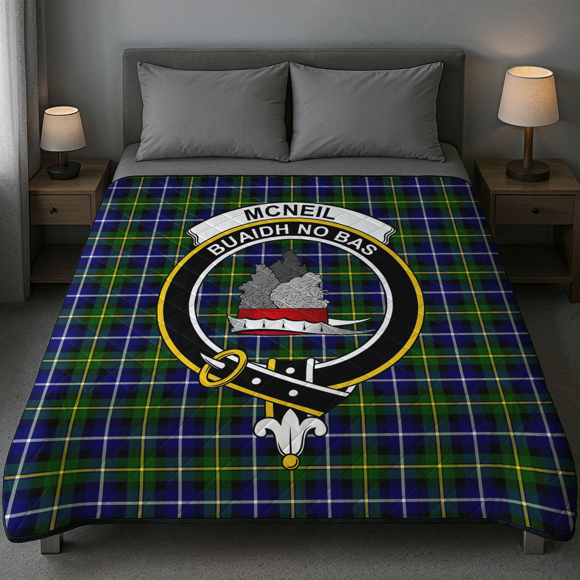 McNeil of Barra Modern Tartan Crest Quilt