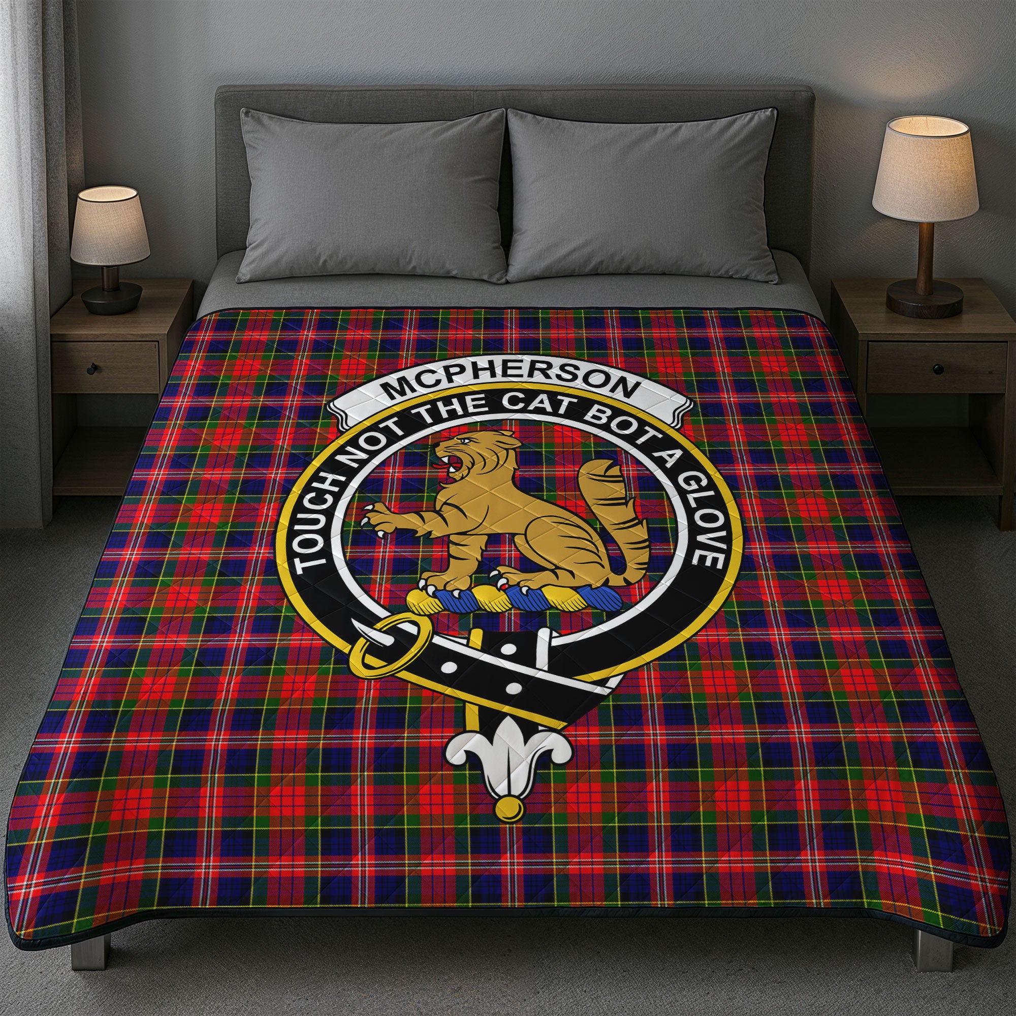 McPherson Modern Tartan Crest Quilt