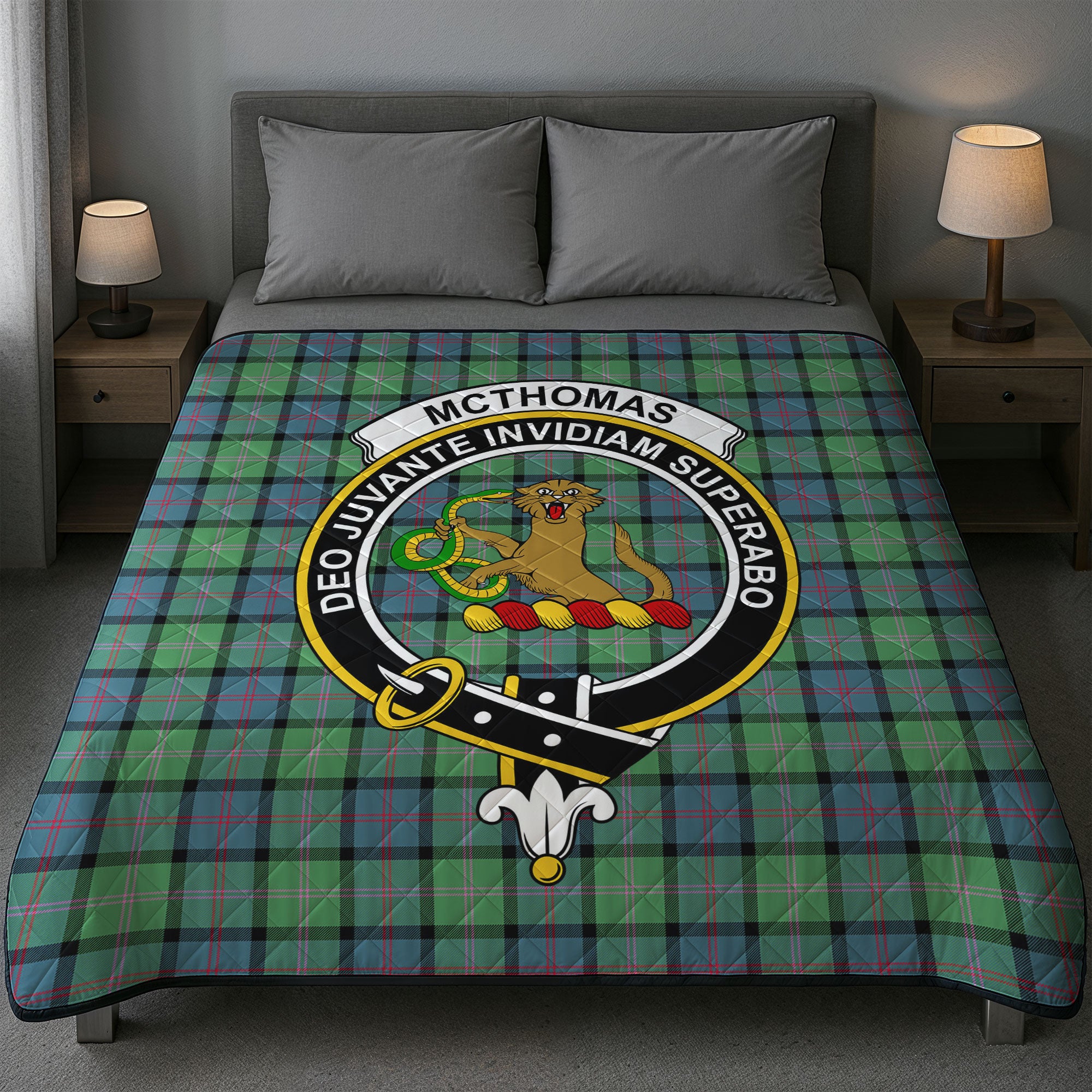 McThomas Ancient Tartan Crest Quilt