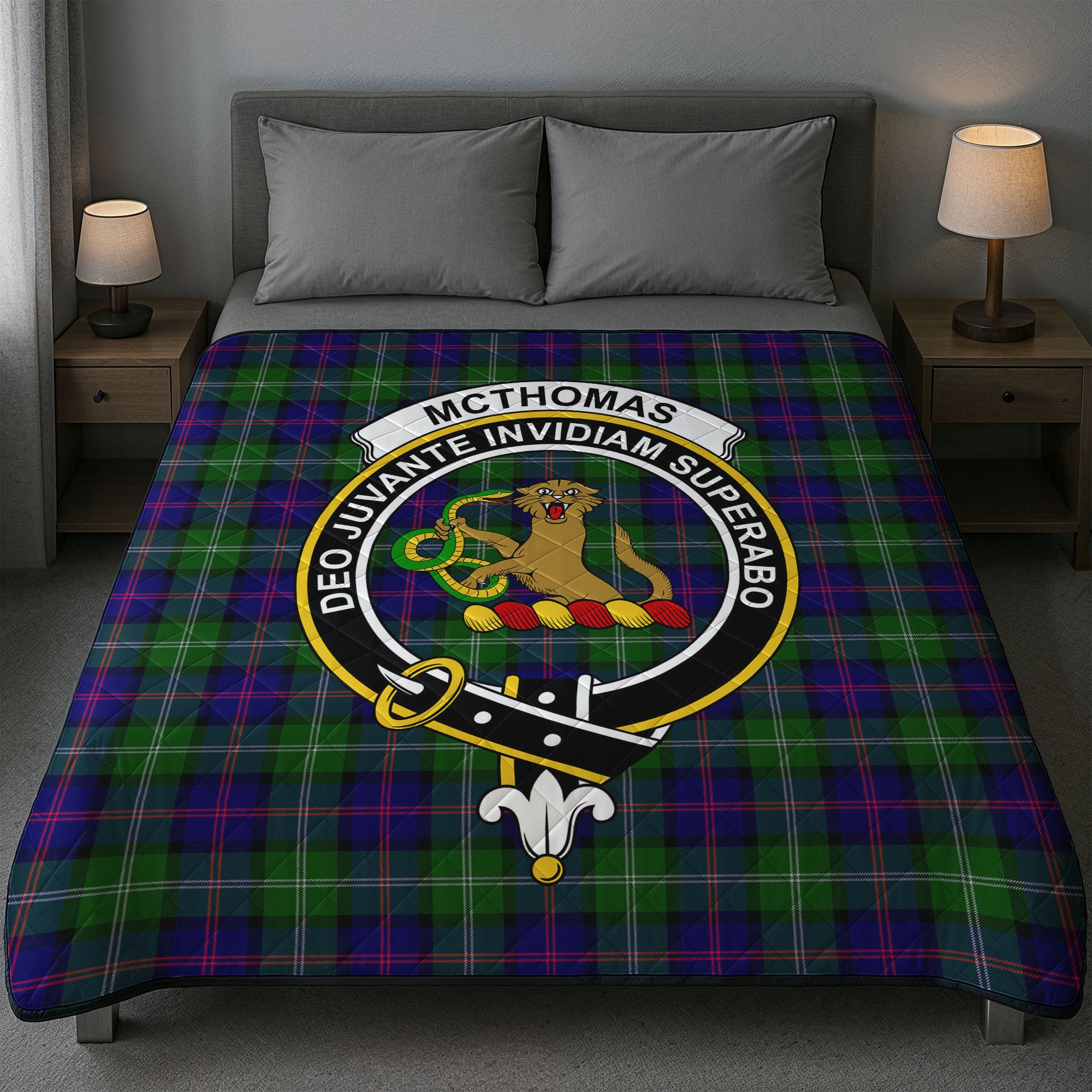 McThomas Modern Tartan Crest Quilt