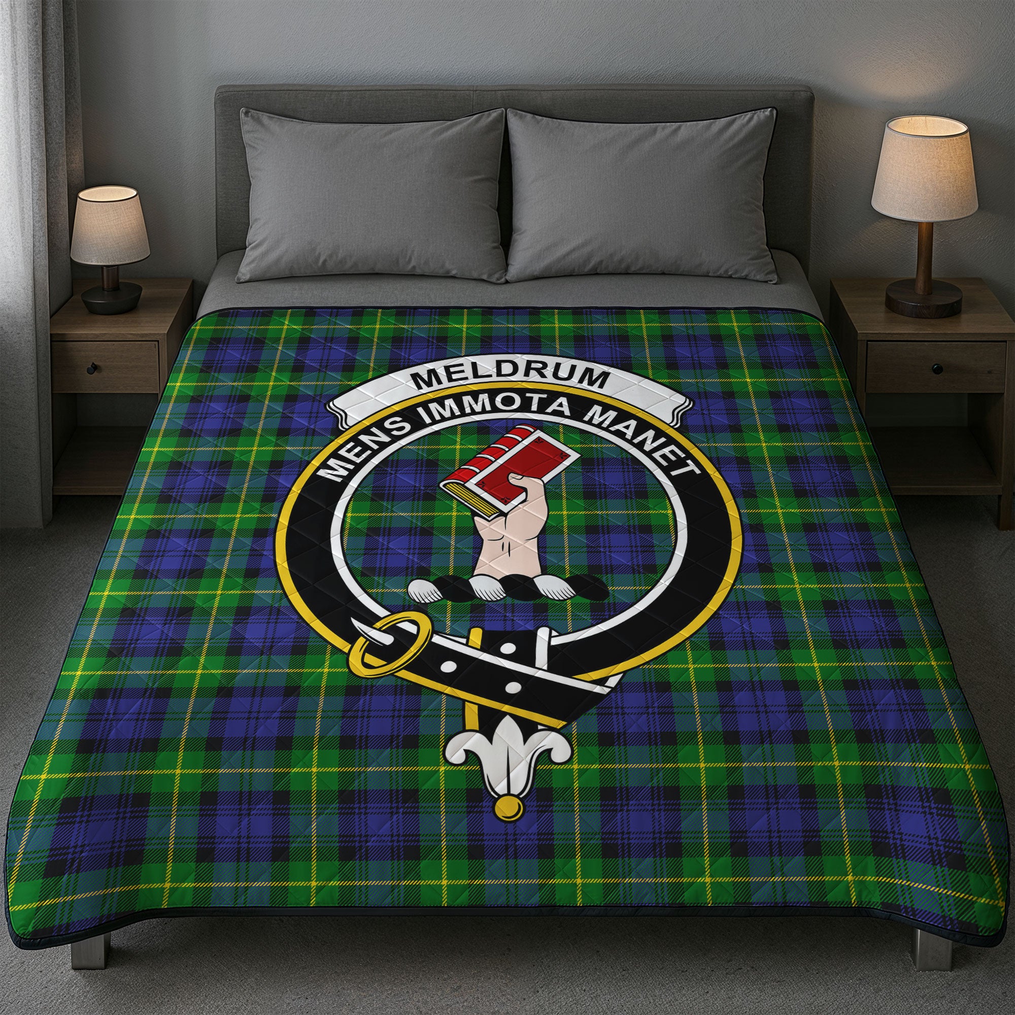 Meldrum Tartan Crest Quilt