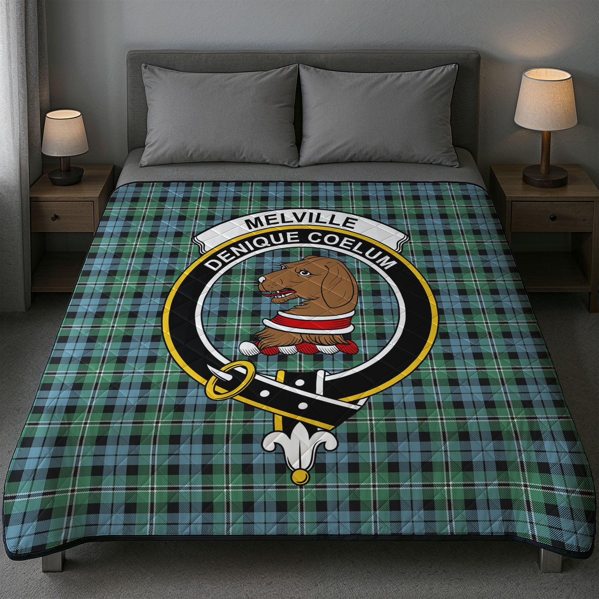 Melville Tartan Crest Quilt