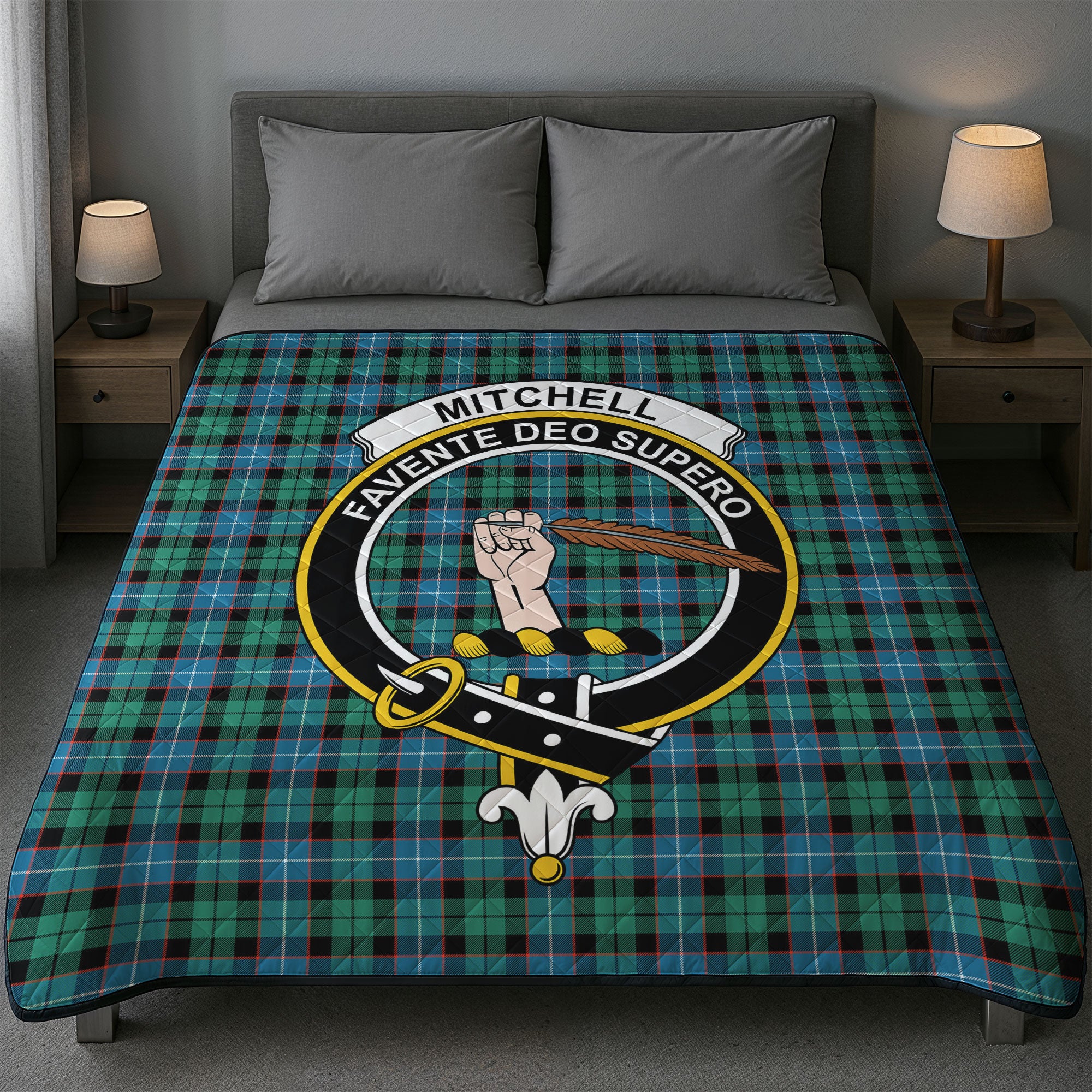 Mitchell Ancient Tartan Crest Quilt