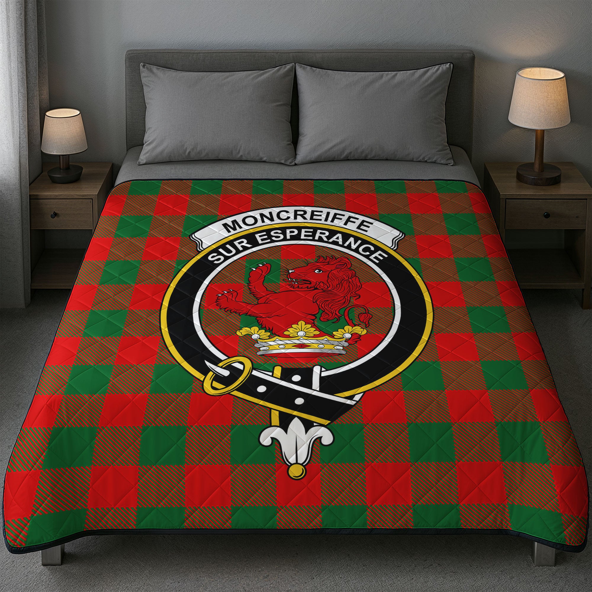 Moncreiffe (or Moncreiff) Tartan Crest Quilt