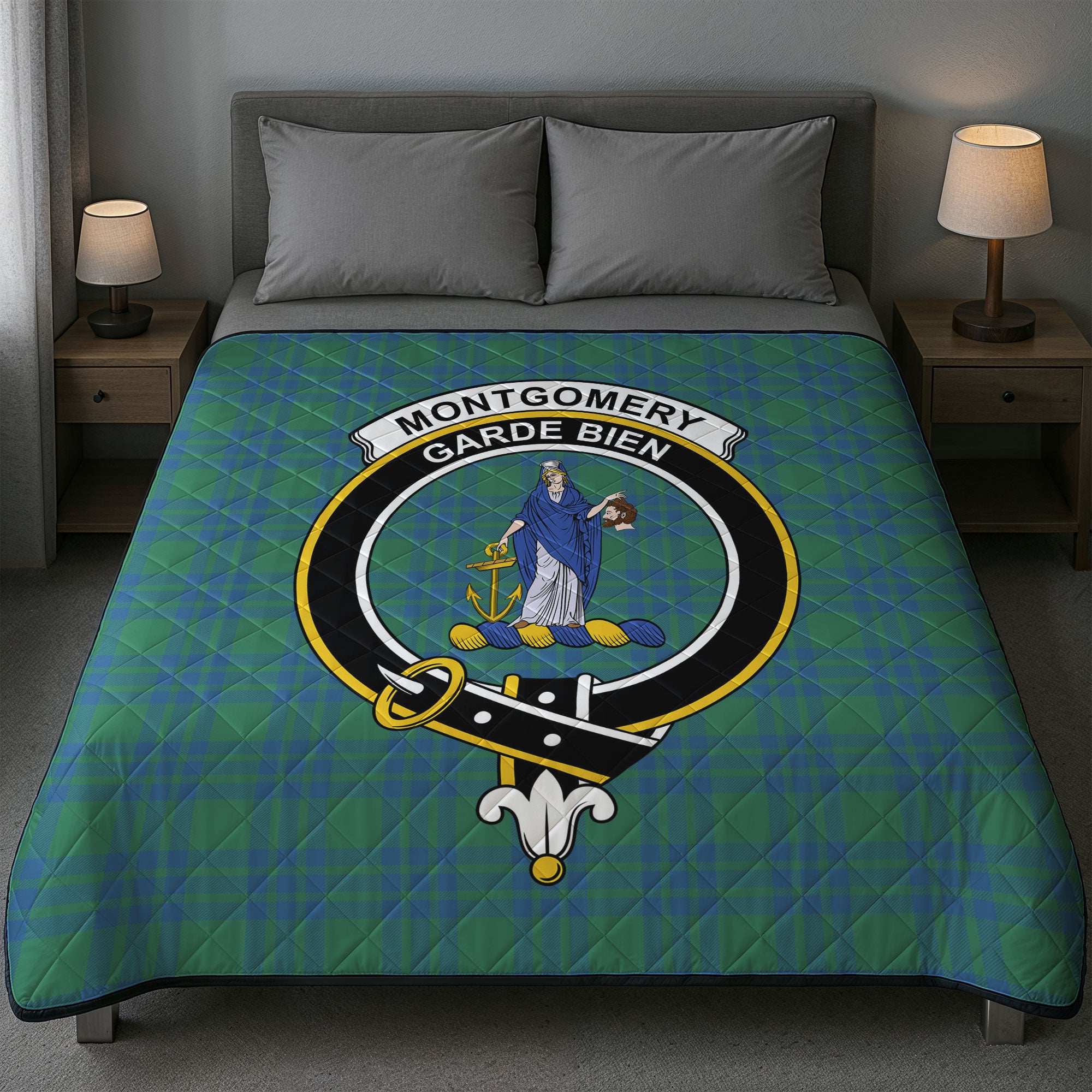 Montgomery Ancient Tartan Crest Quilt
