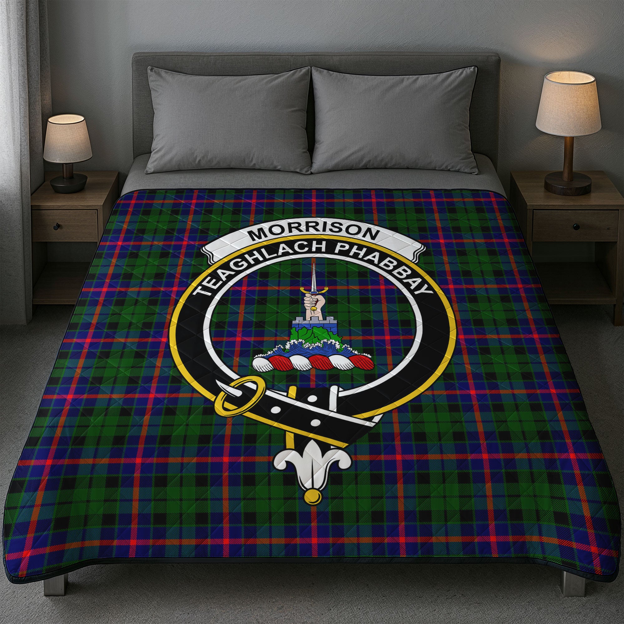 Morrison Modern Tartan Crest Quilt