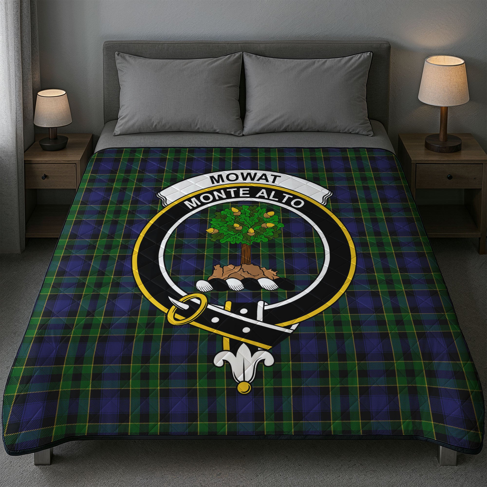Mowat Modern Tartan Crest Quilt