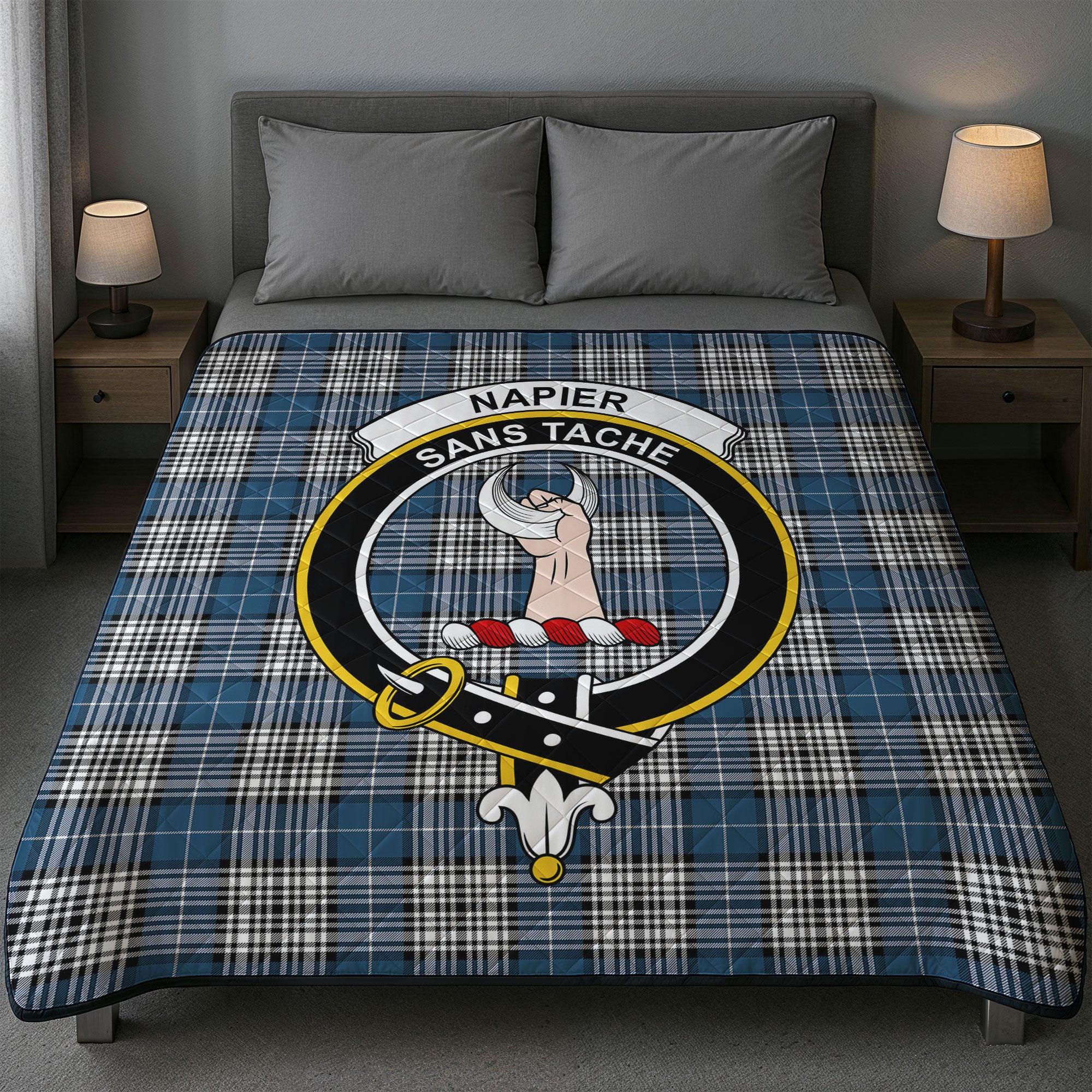 Napier Modern Tartan Crest Quilt
