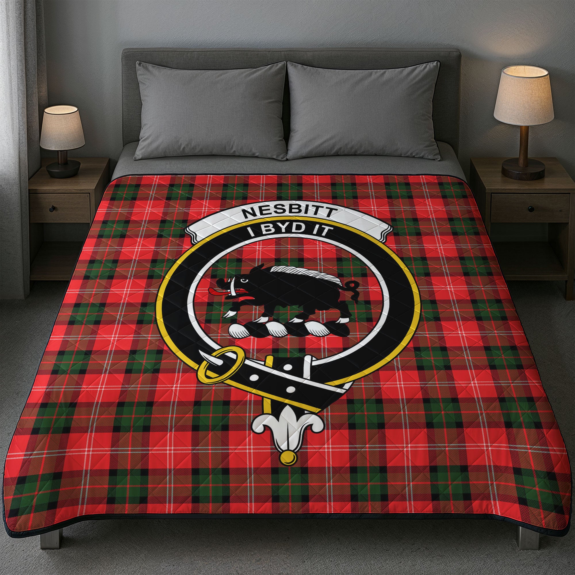 Nesbitt Modern Tartan Crest Quilt
